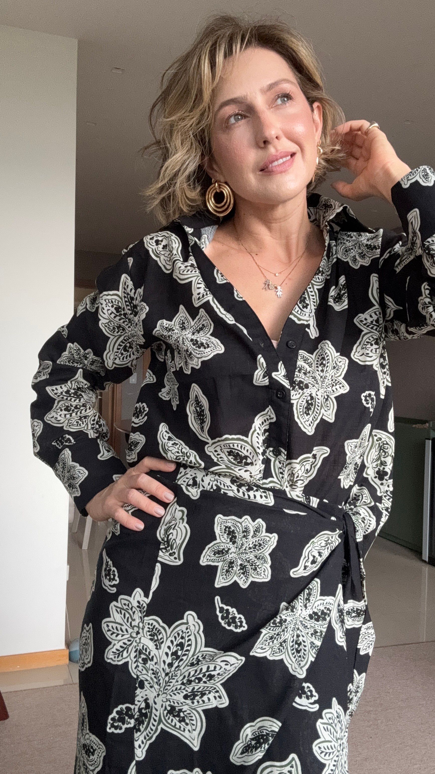 CAMISA VOIL DE ALGODÃO FLORALE FLUÍDA