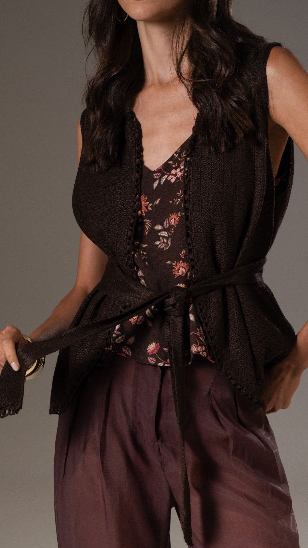 COLETE TRICOT CROCHÊ FAIXA