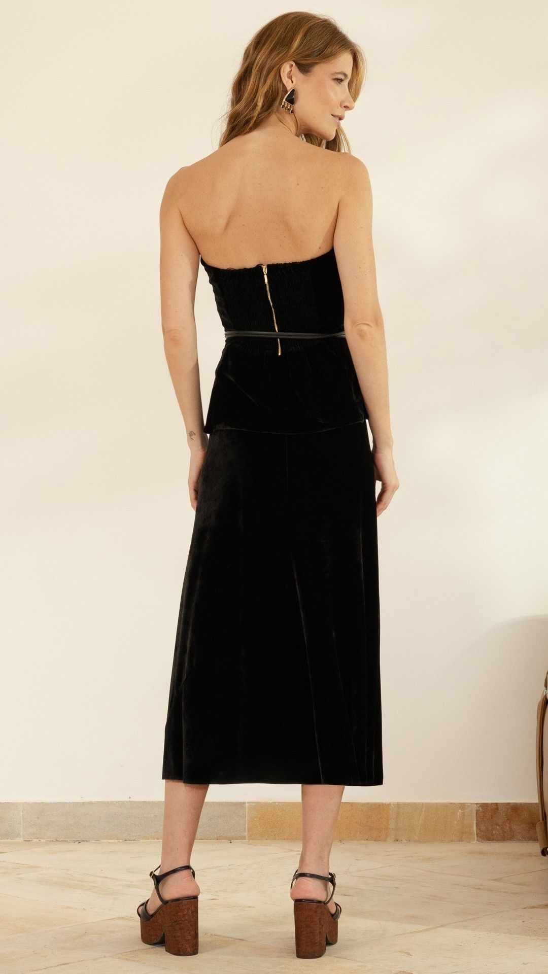 BLUSA VELUDO ROYALE CORSELET S/ ALÇA