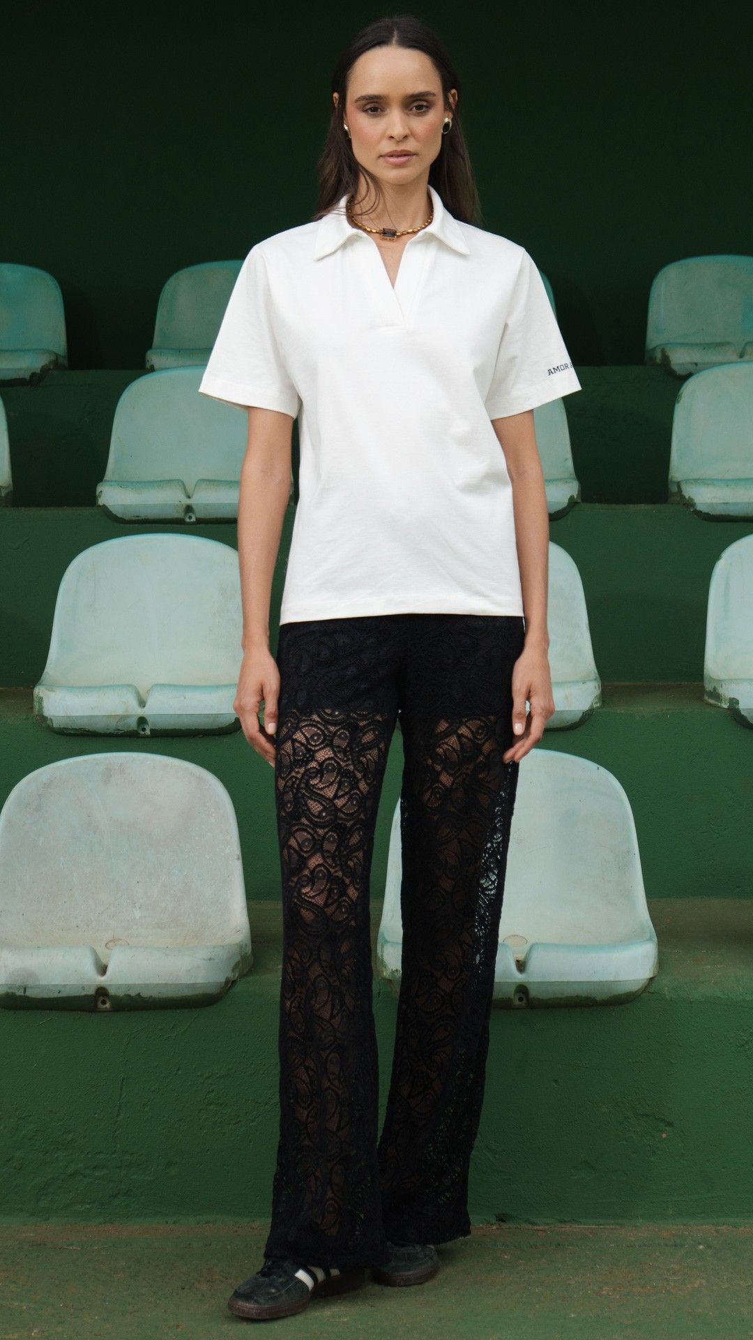 CALÇA RENDA FRANCESA WIDE LEG