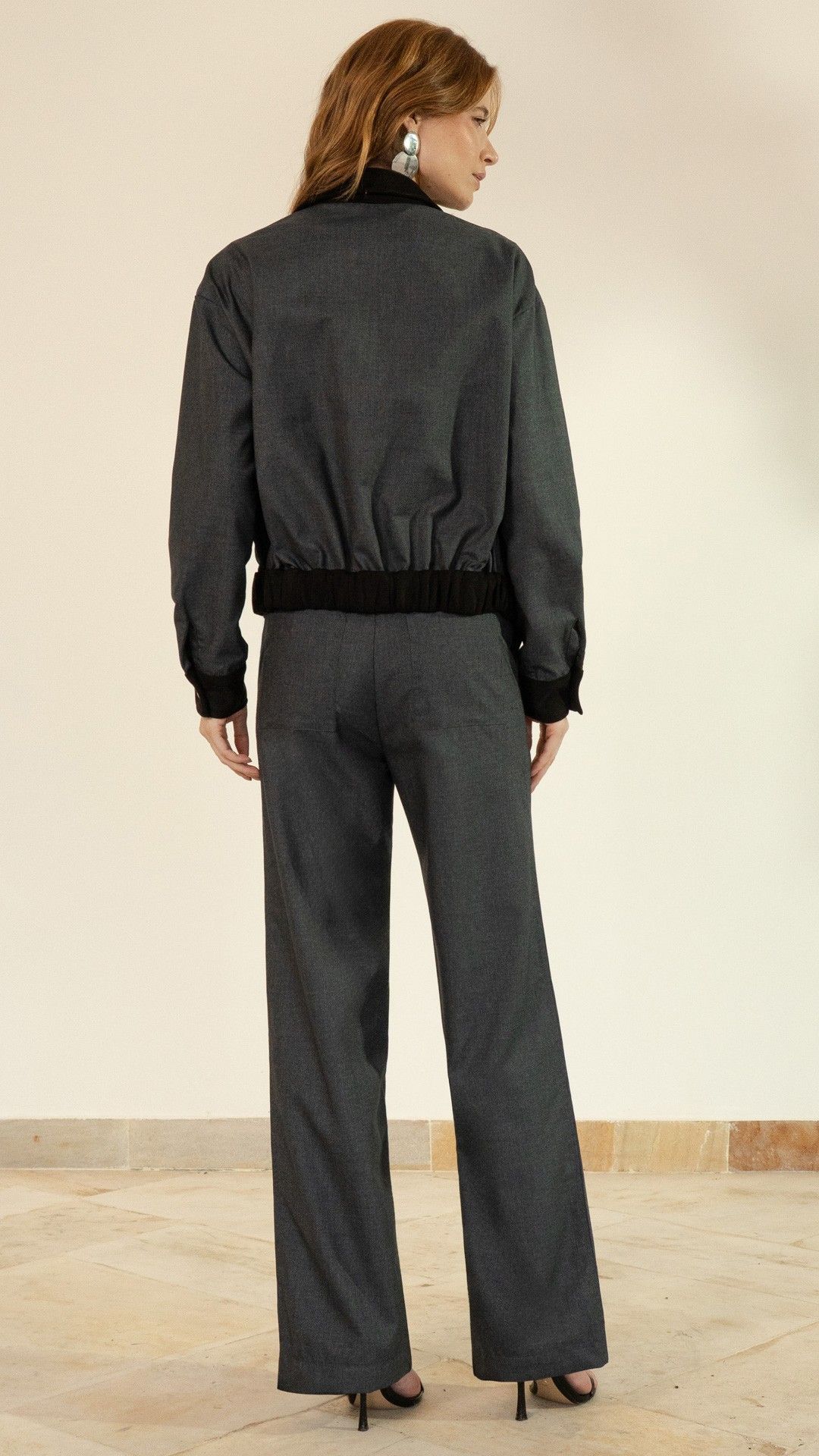 CALÇA DENIN ZURIQUE TOQUE SCUBA WIDE LEG