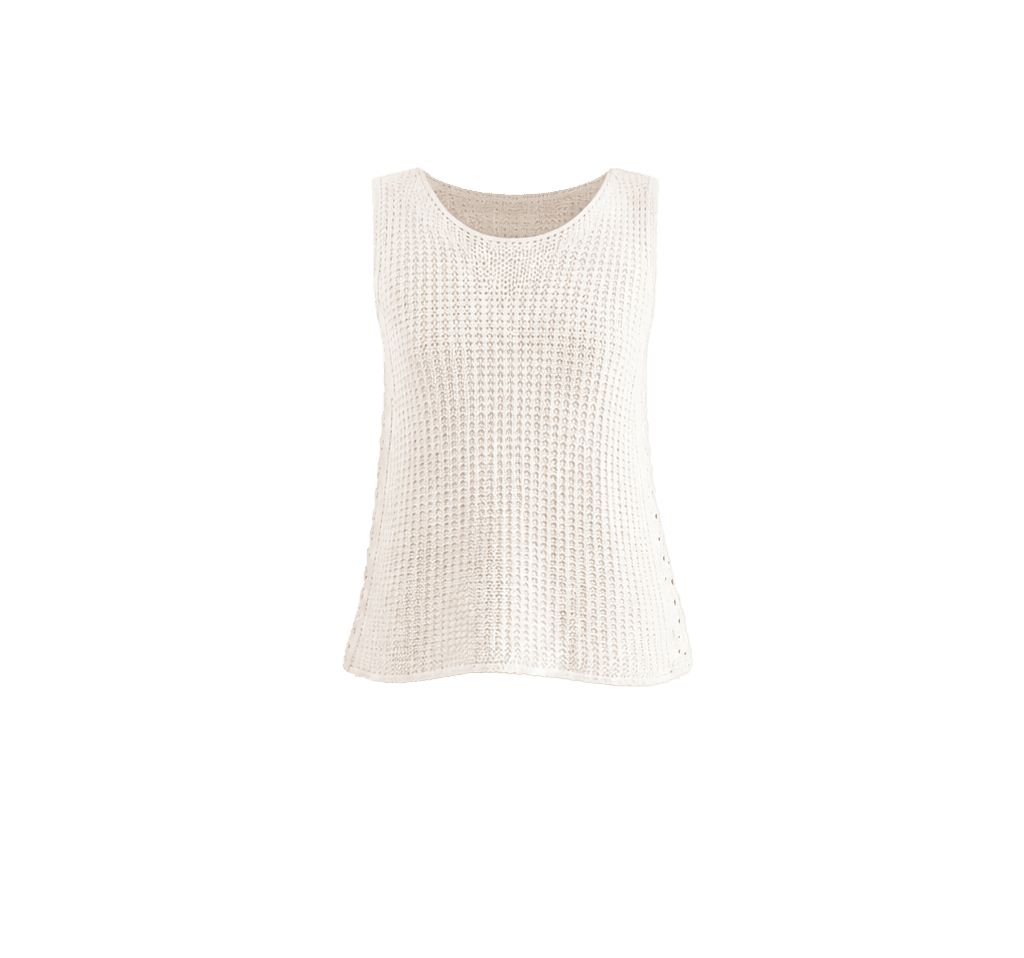 BLUSA TRICOT CROCHÊ LATERAL S/ MANGA
