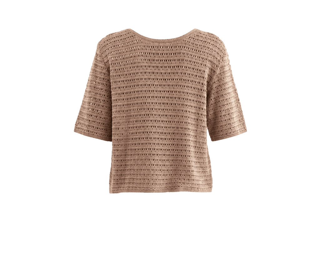 BLUSA TRICOT CROCHÊ RENDA MANGA C.