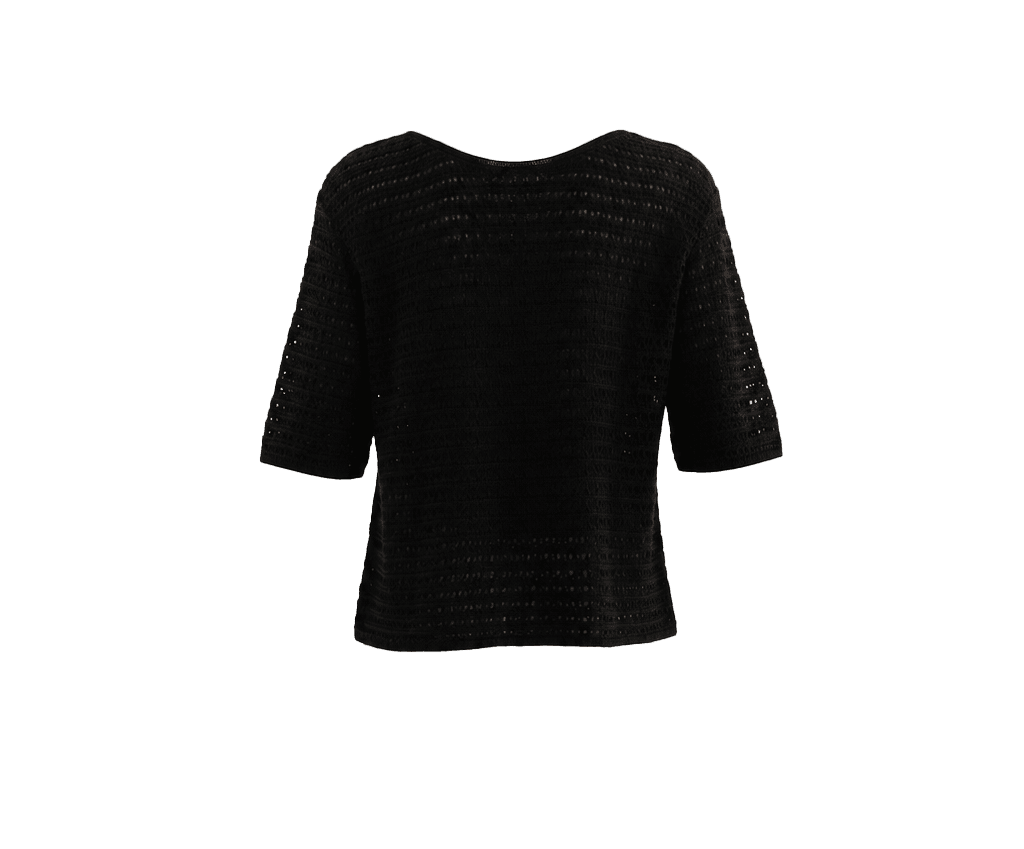 BLUSA TRICOT CROCHÊ RENDA MANGA C.