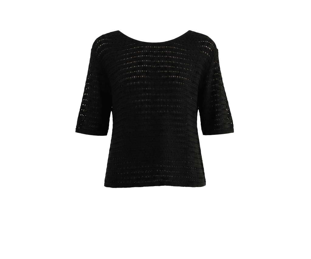 BLUSA TRICOT CROCHÊ RENDA MANGA C.
