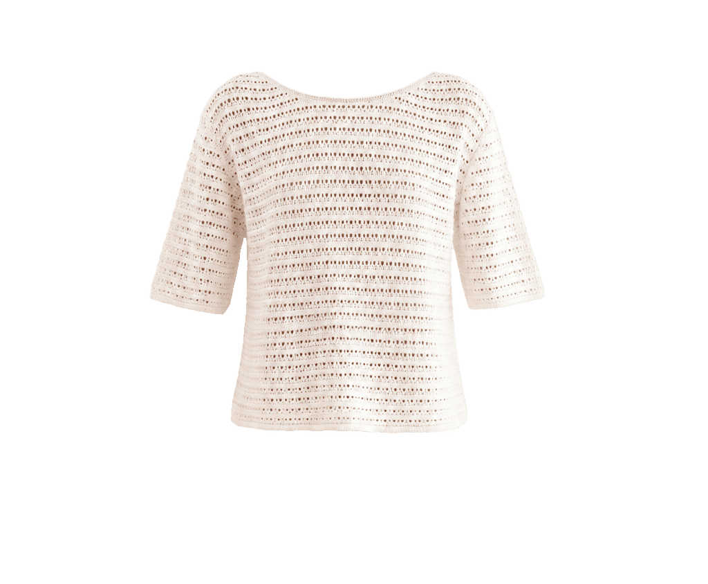 BLUSA TRICOT CROCHÊ RENDA MANGA C.