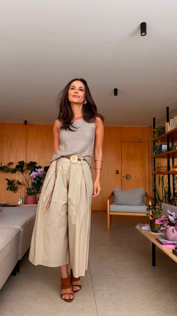 CALÇA TRICOLINE CAPRI PREGAS PANTACOURT