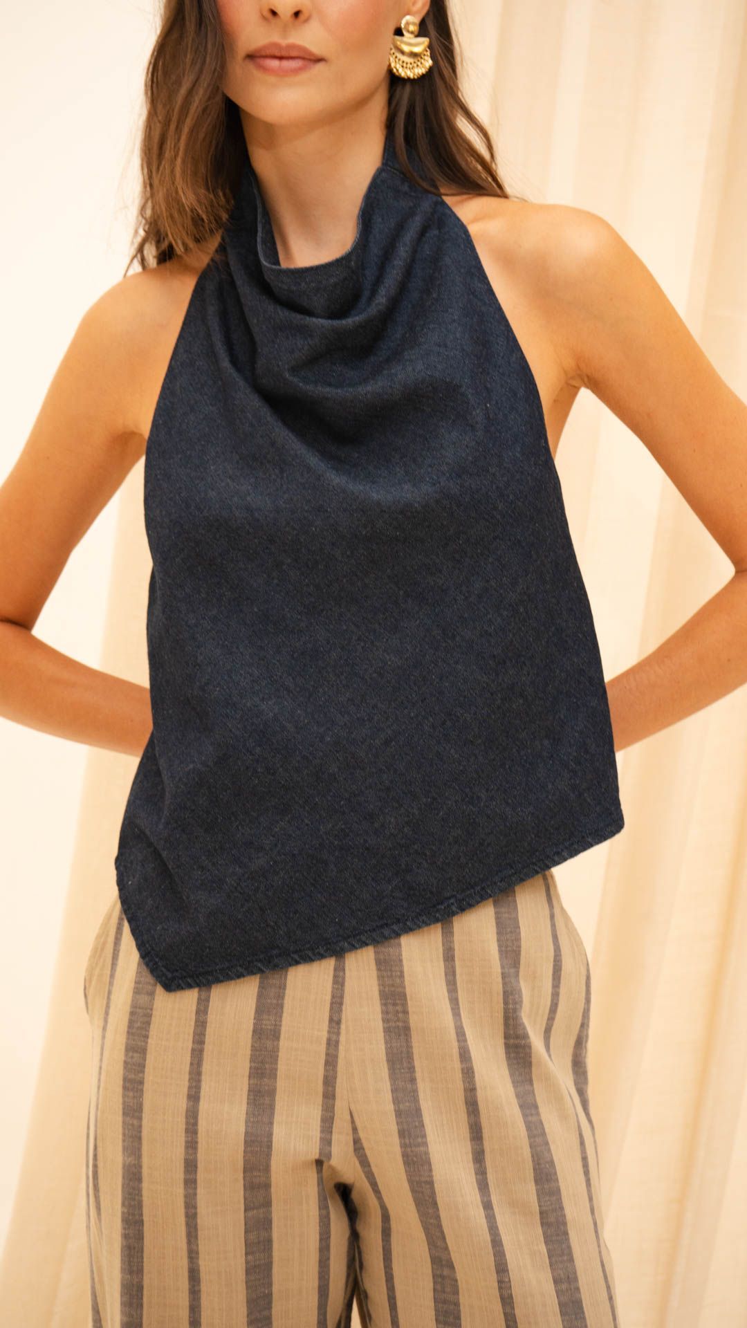 BLUSA JEANS URBAN FRENTE ÚNICA