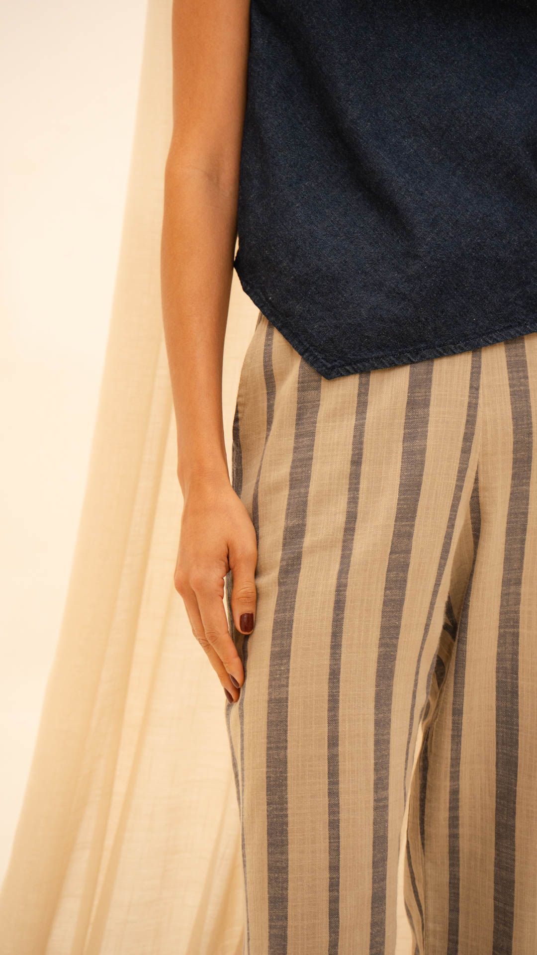 CALÇA TRICOLINE BROMÉLIA ZIPER WIDE LEG