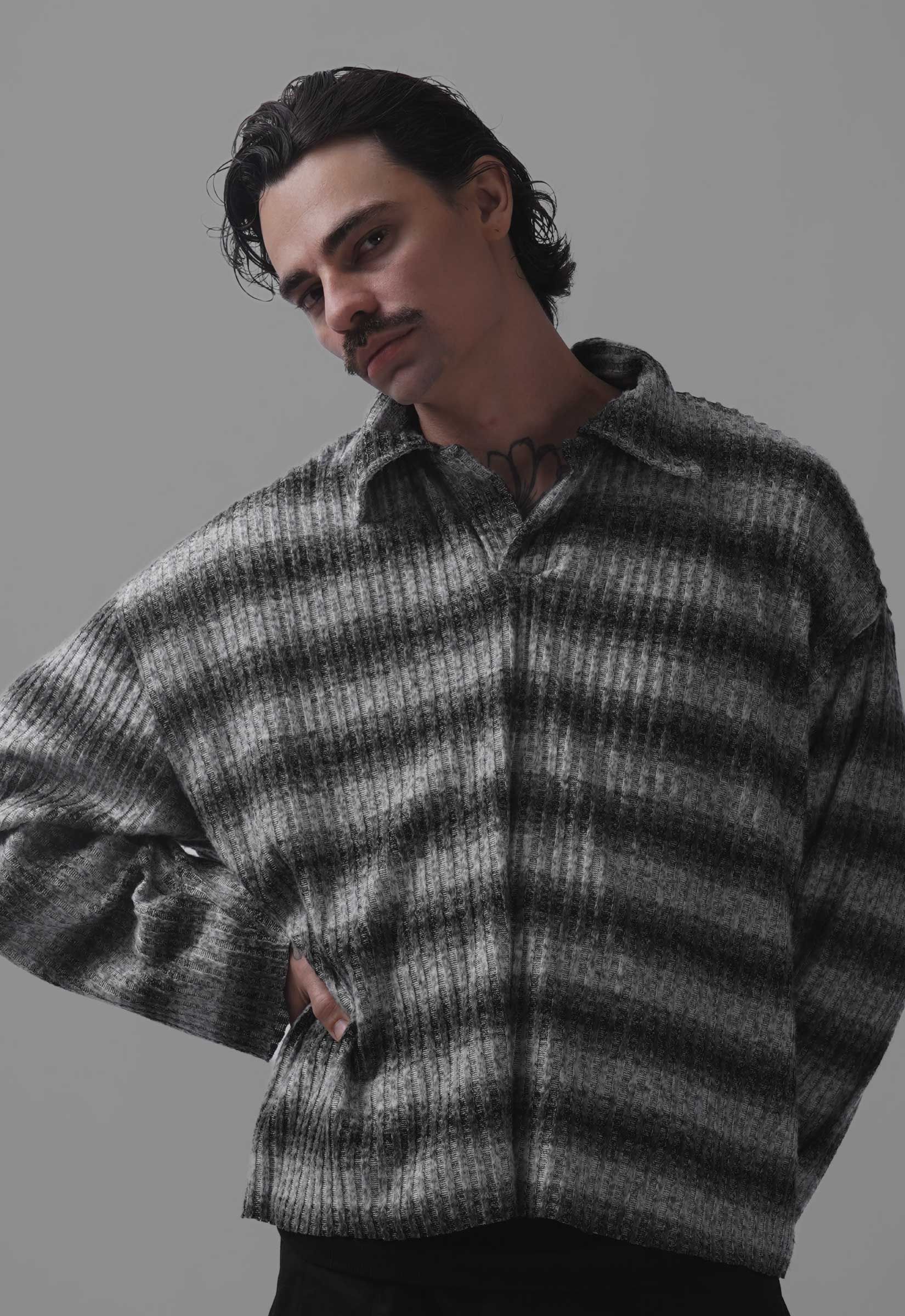 RELAXED TRICOT DEGRADÊ SMOKE