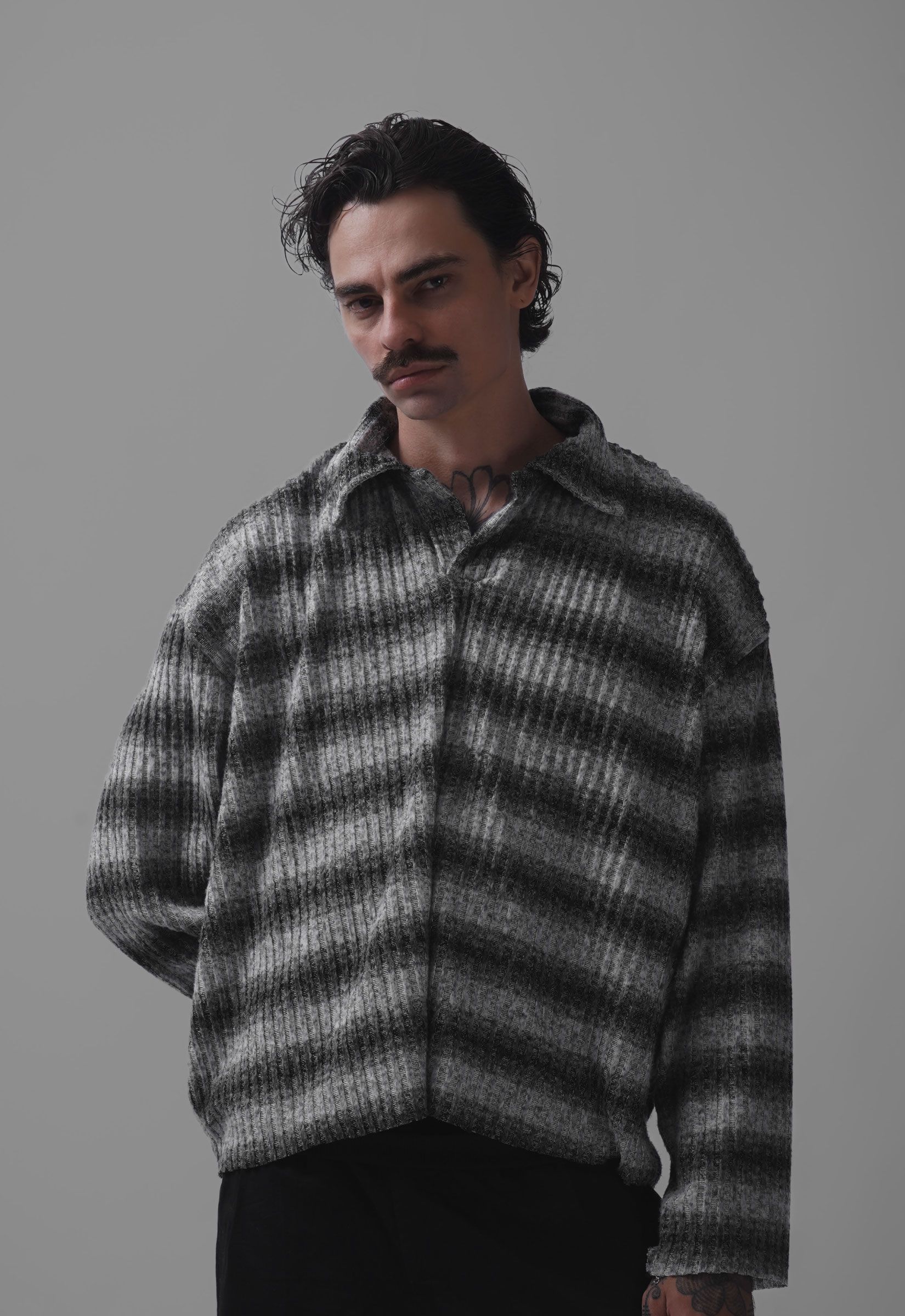 RELAXED TRICOT DEGRADÊ SMOKE