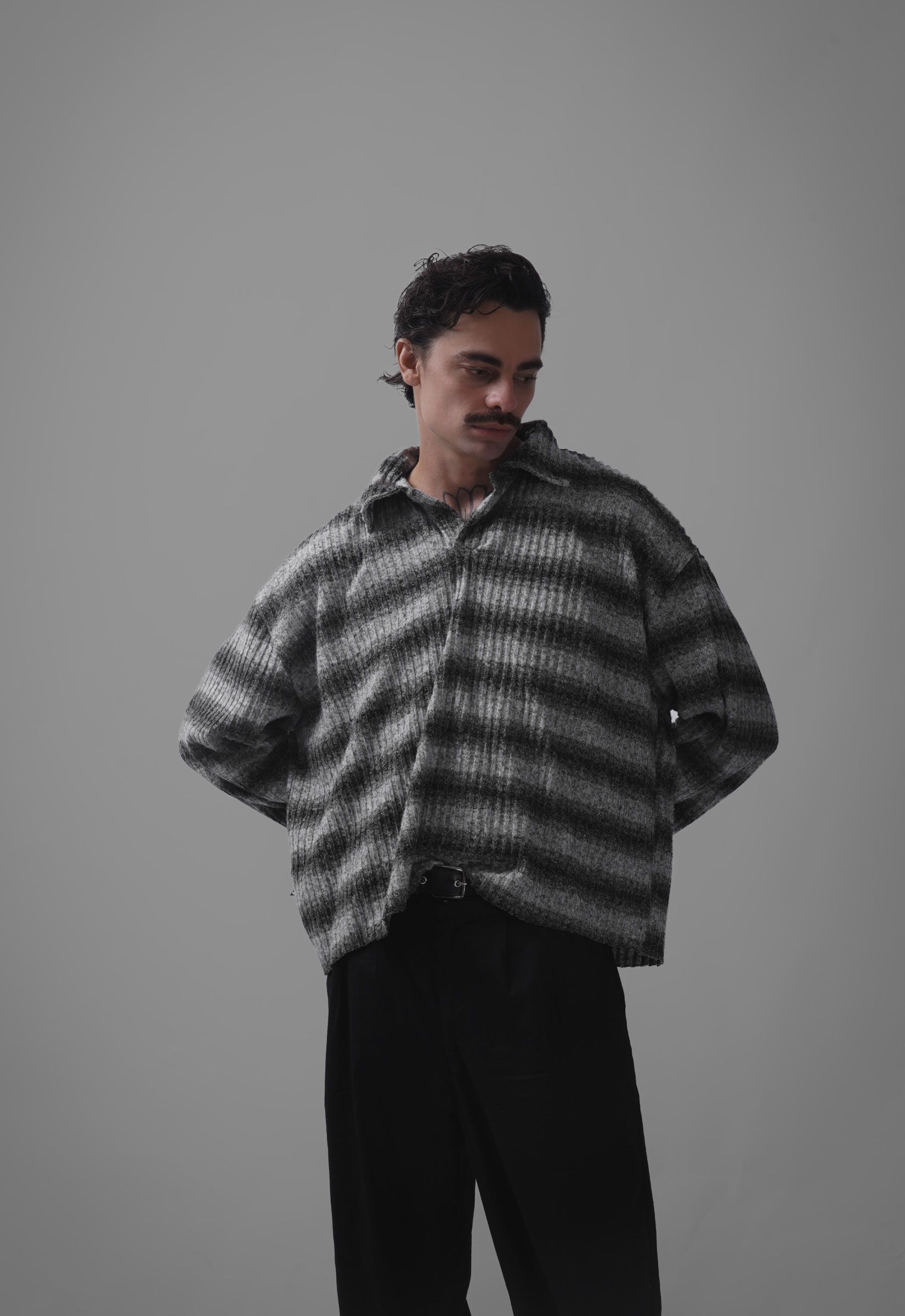 RELAXED TRICOT DEGRADÊ SMOKE
