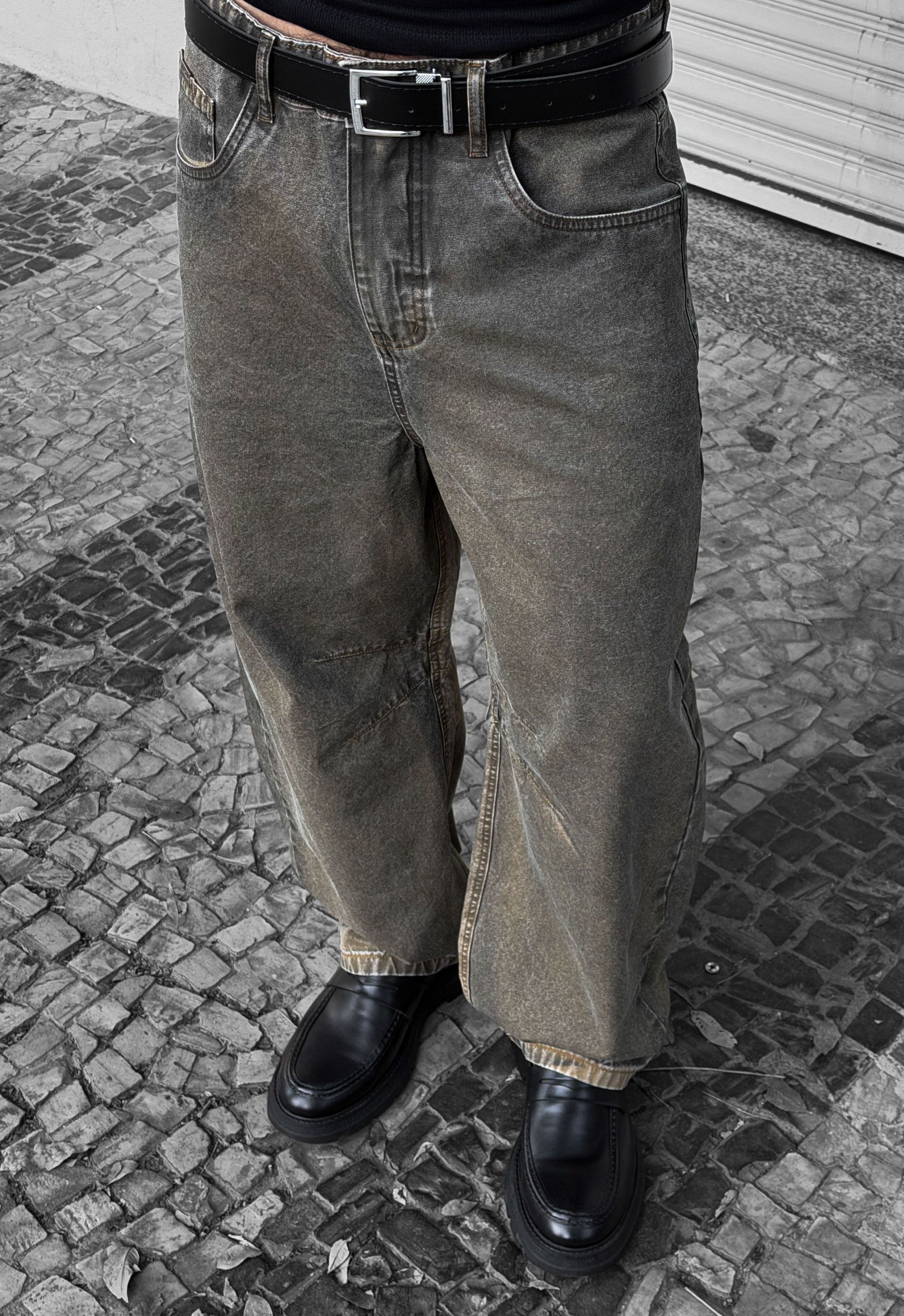 CALÇA RADIUS RESINADA OCRE