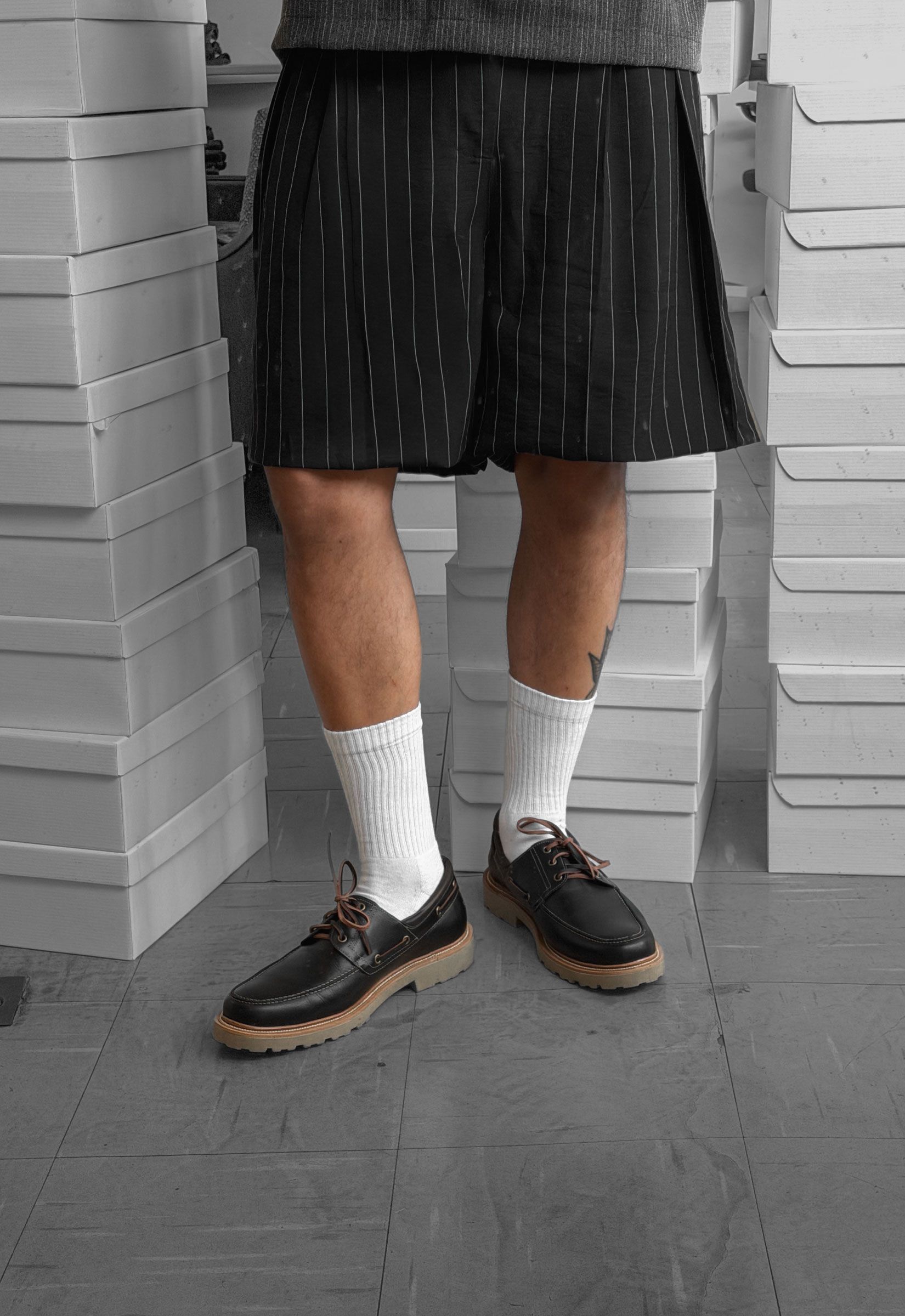 BOAT SHOE BLACK/NUT