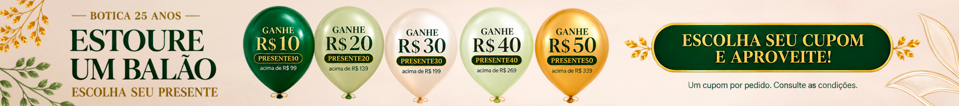 Half Banner - Header (Desktop) - Aniversário Botica - Desktop