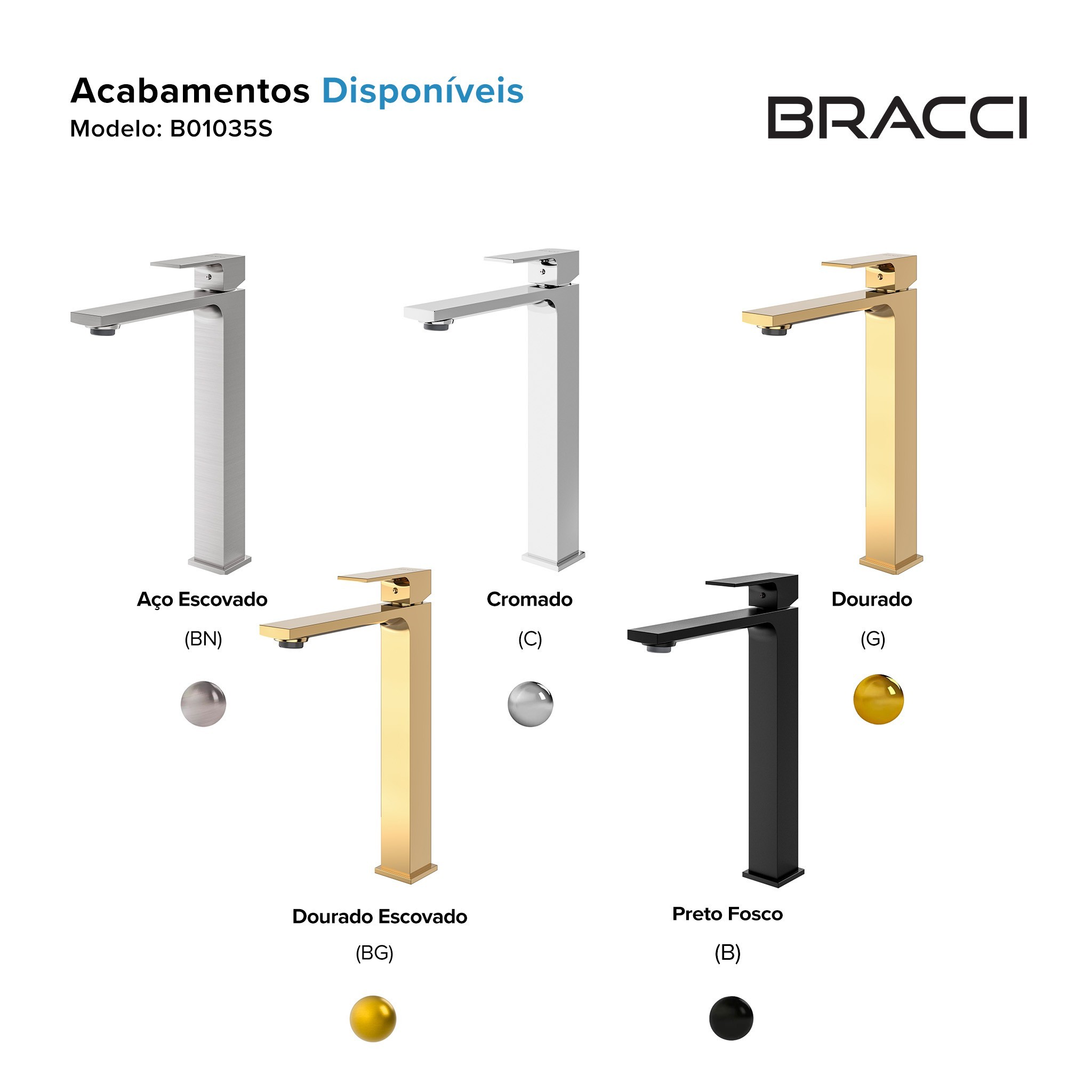 MONOCOMANDO VERCCI SLIM ALTO DOURADO ESCOVADO