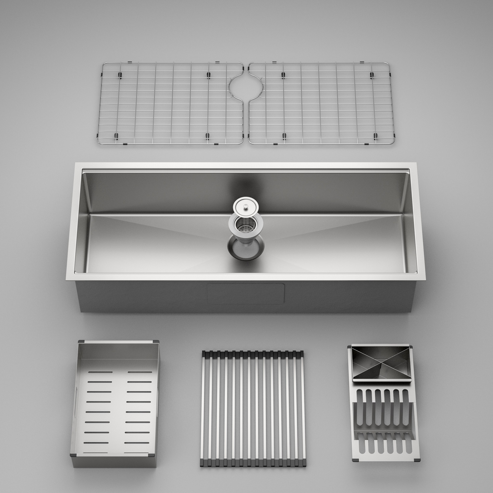 CUBA DE COZINHA WORKSTATION 110CM  AÇO INOX