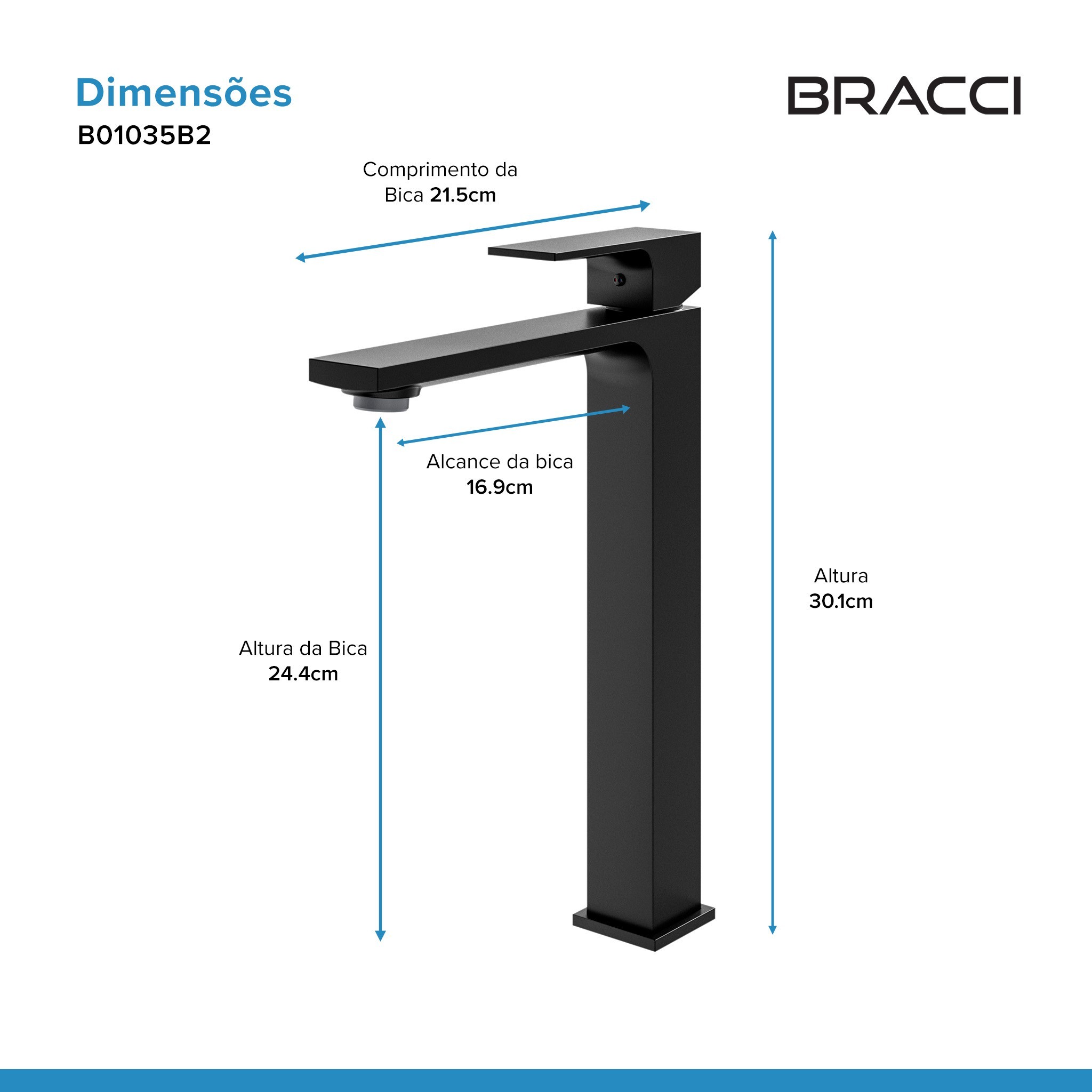 MONOCOMANDO VERCCI SLIM ALTO PRETO