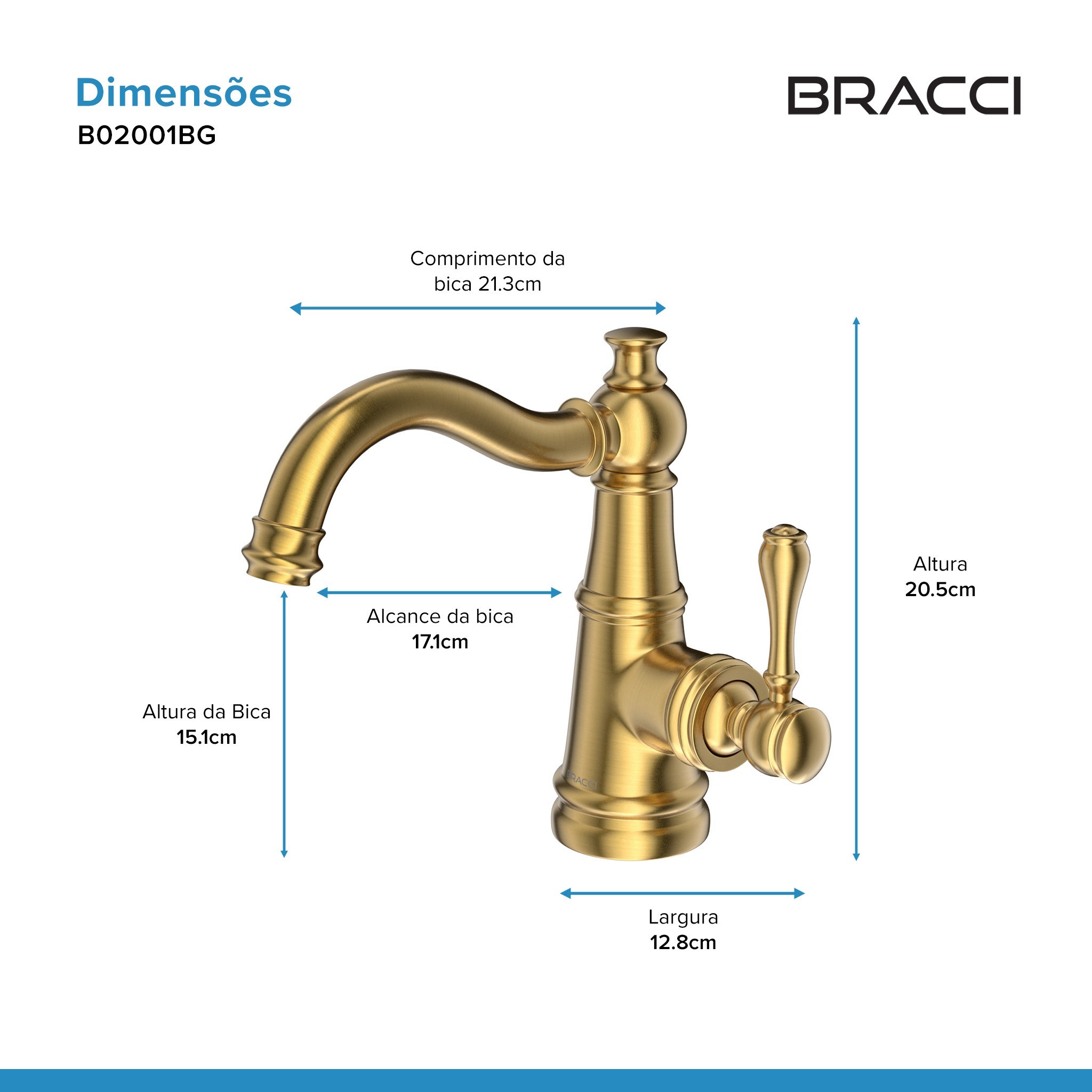 MONOCOMANDO ST CLAIRE DOURADO ESCOVADO