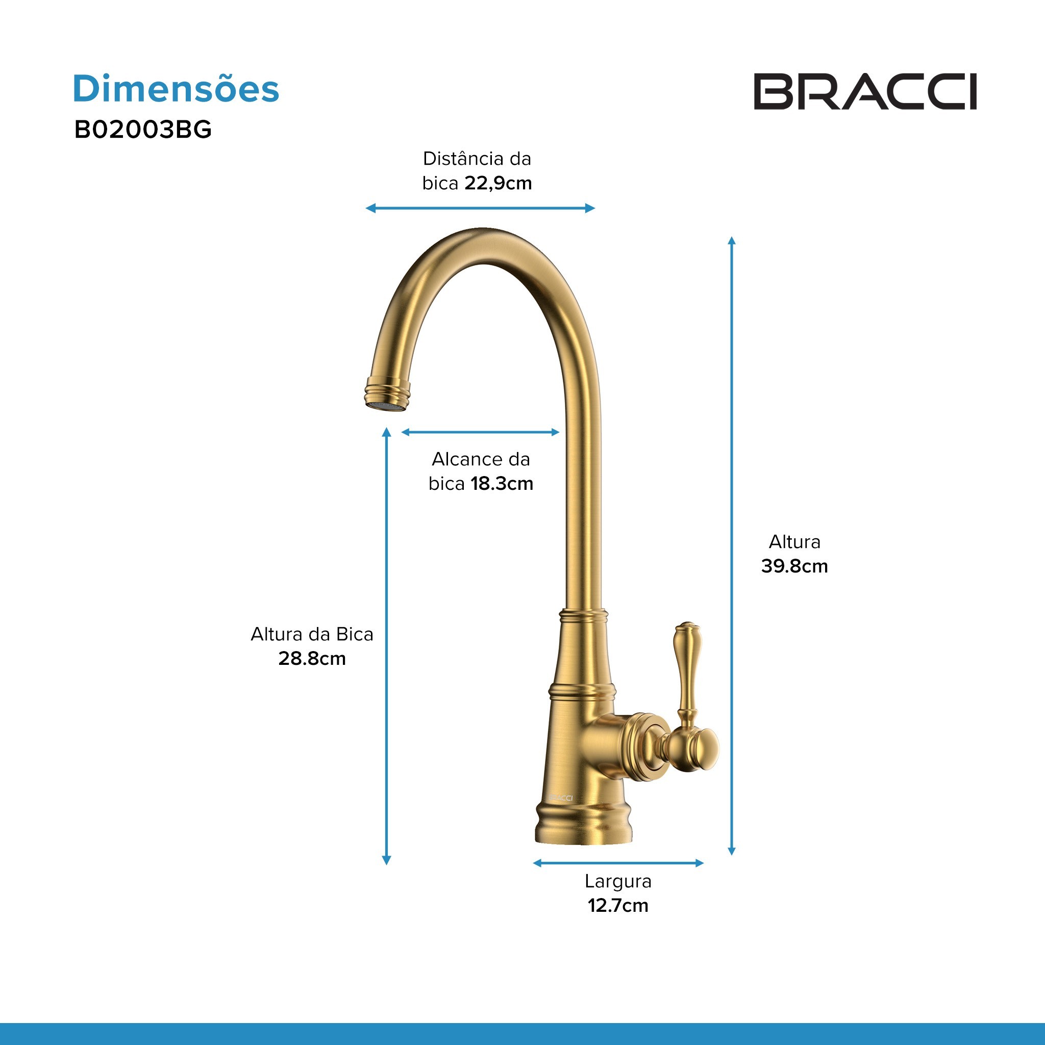 MONOCOMANDO ST CLAIRE DOURADO ESCOVADO