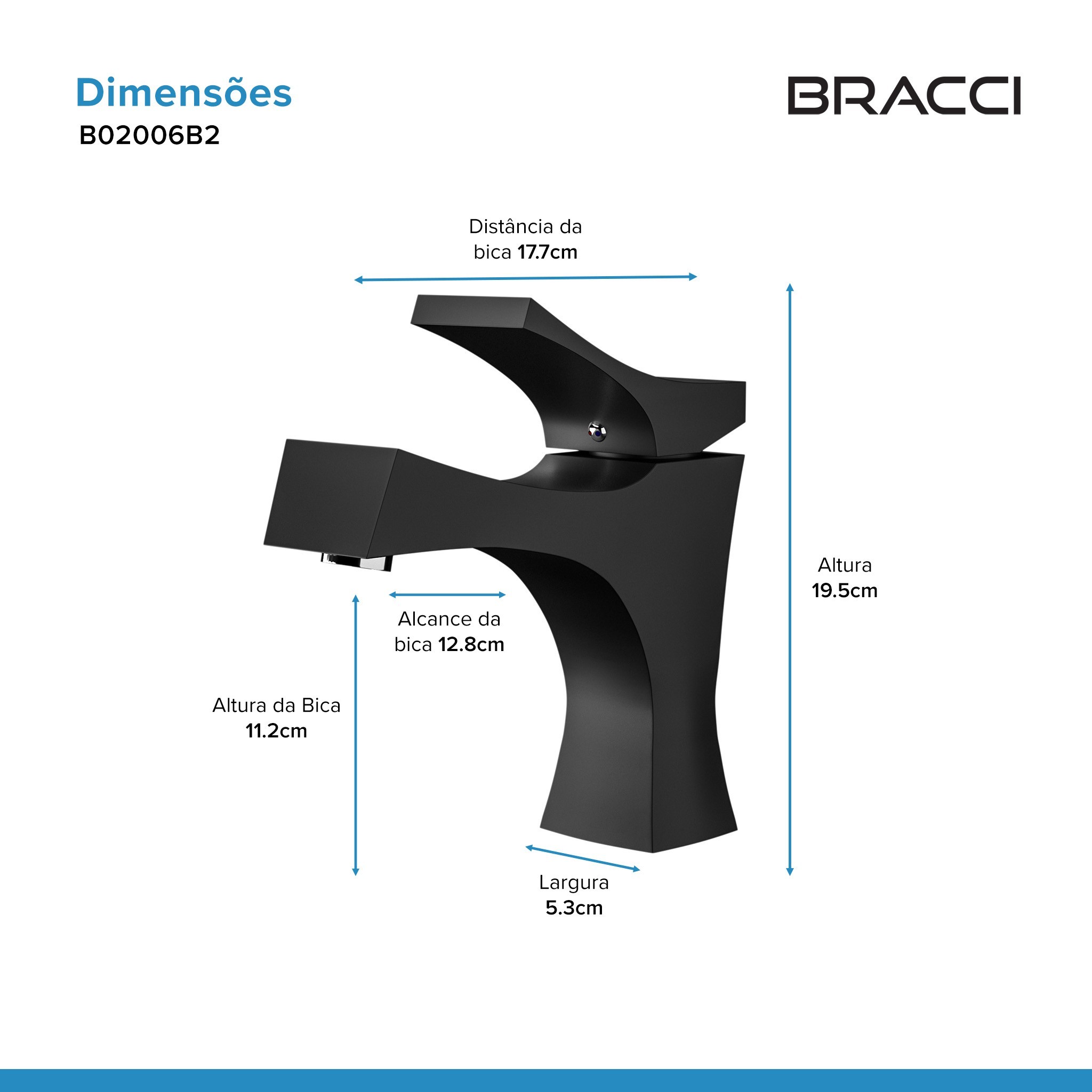 MONOCOMANDO CIRRUS BAIXO PRETO