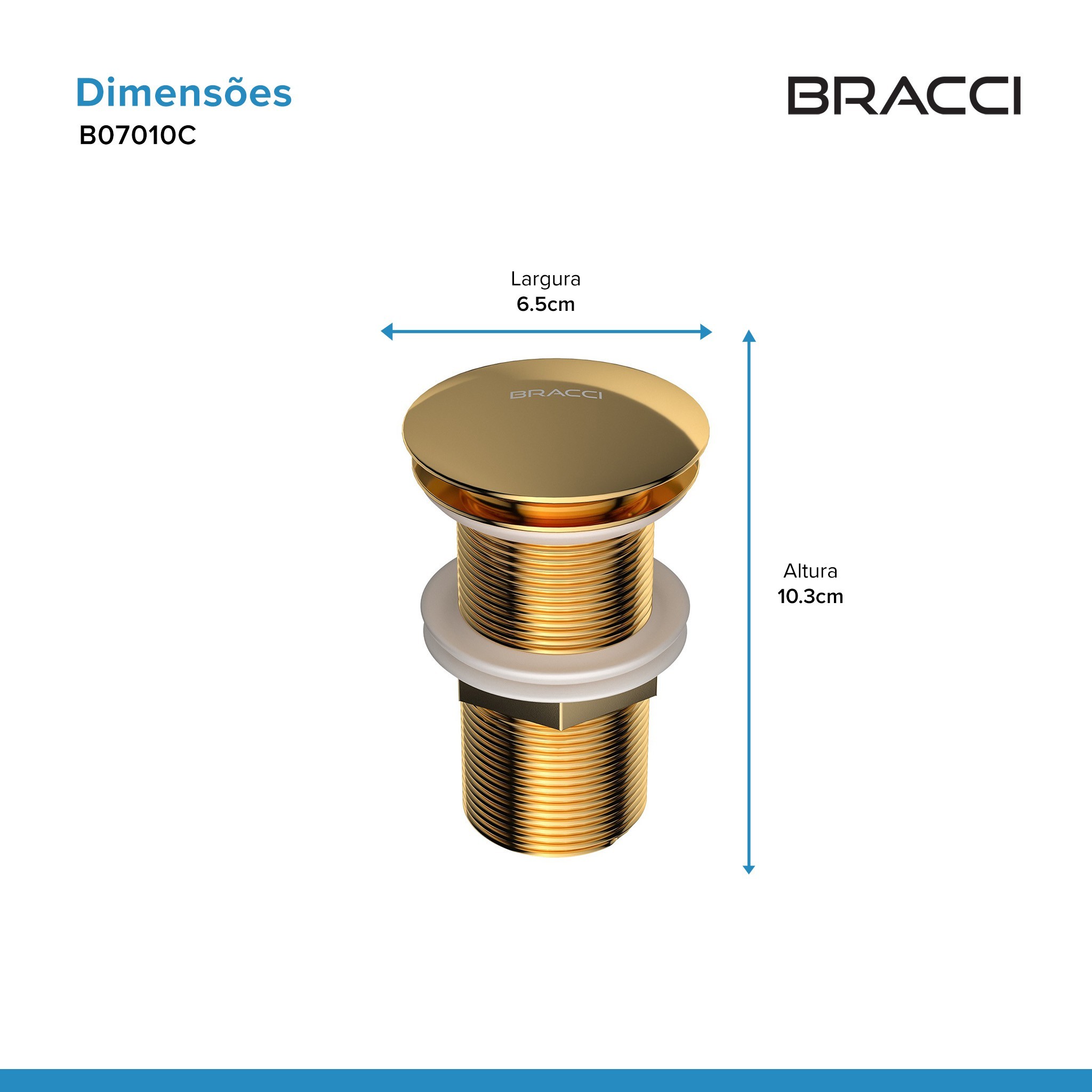 VÁLVULA DE ESCOAMENTO DOURADO