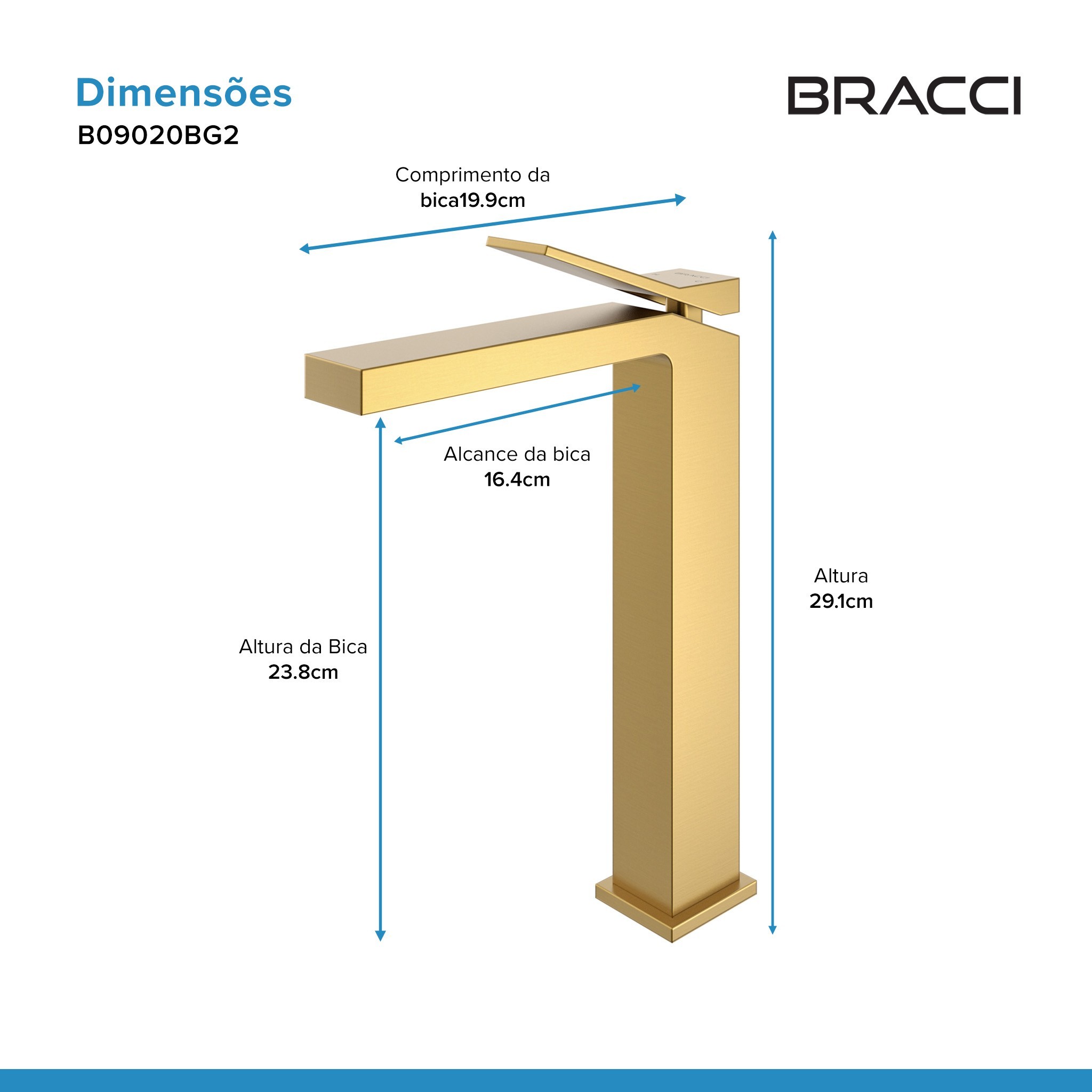 MONOCOMANDO NEW VERCCI DOURADO ESCOVADO