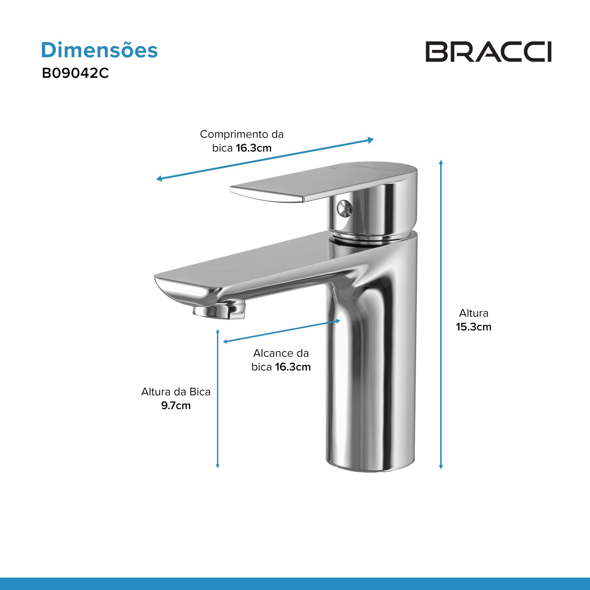 MONOCOMANDO ESSENCE BAIXO CROMADO