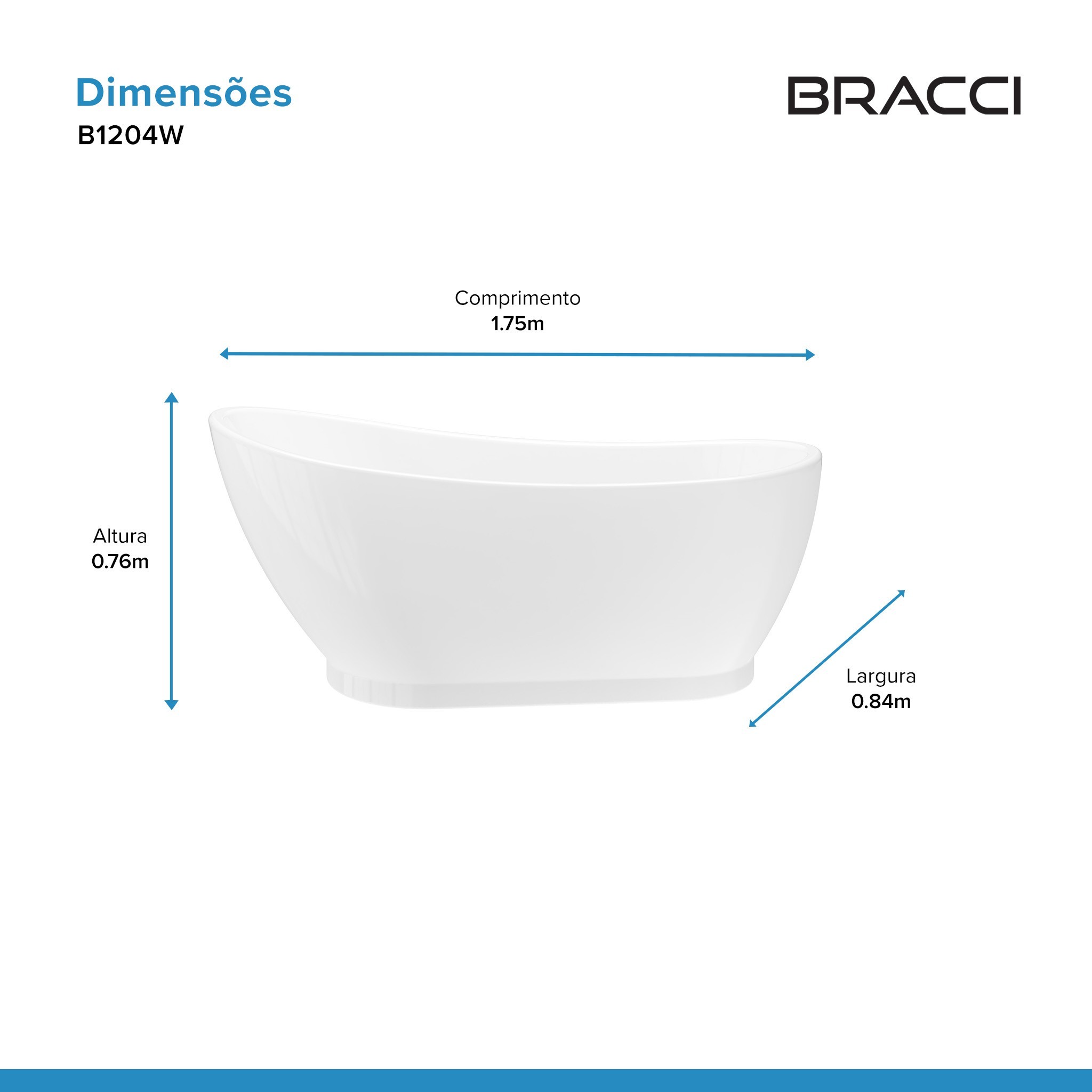 BANHEIRA DE IMERSÃO AMACCI 1.80M