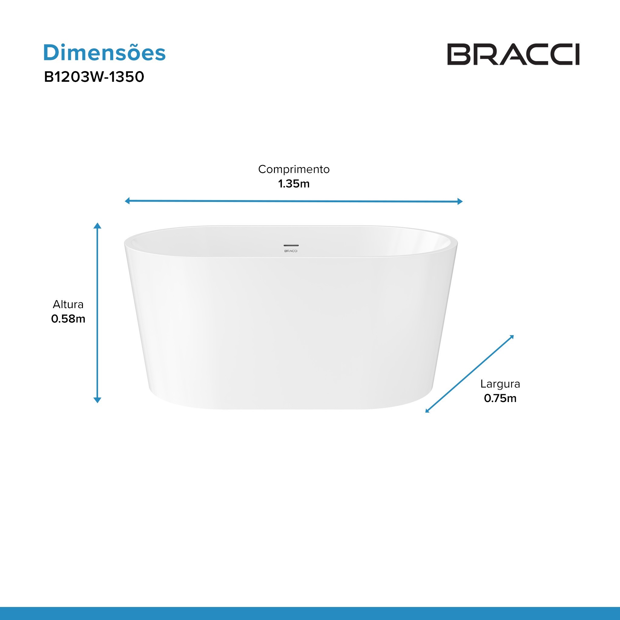 BANHEIRA DE IMERSÃO MAESTRI 1.35 M