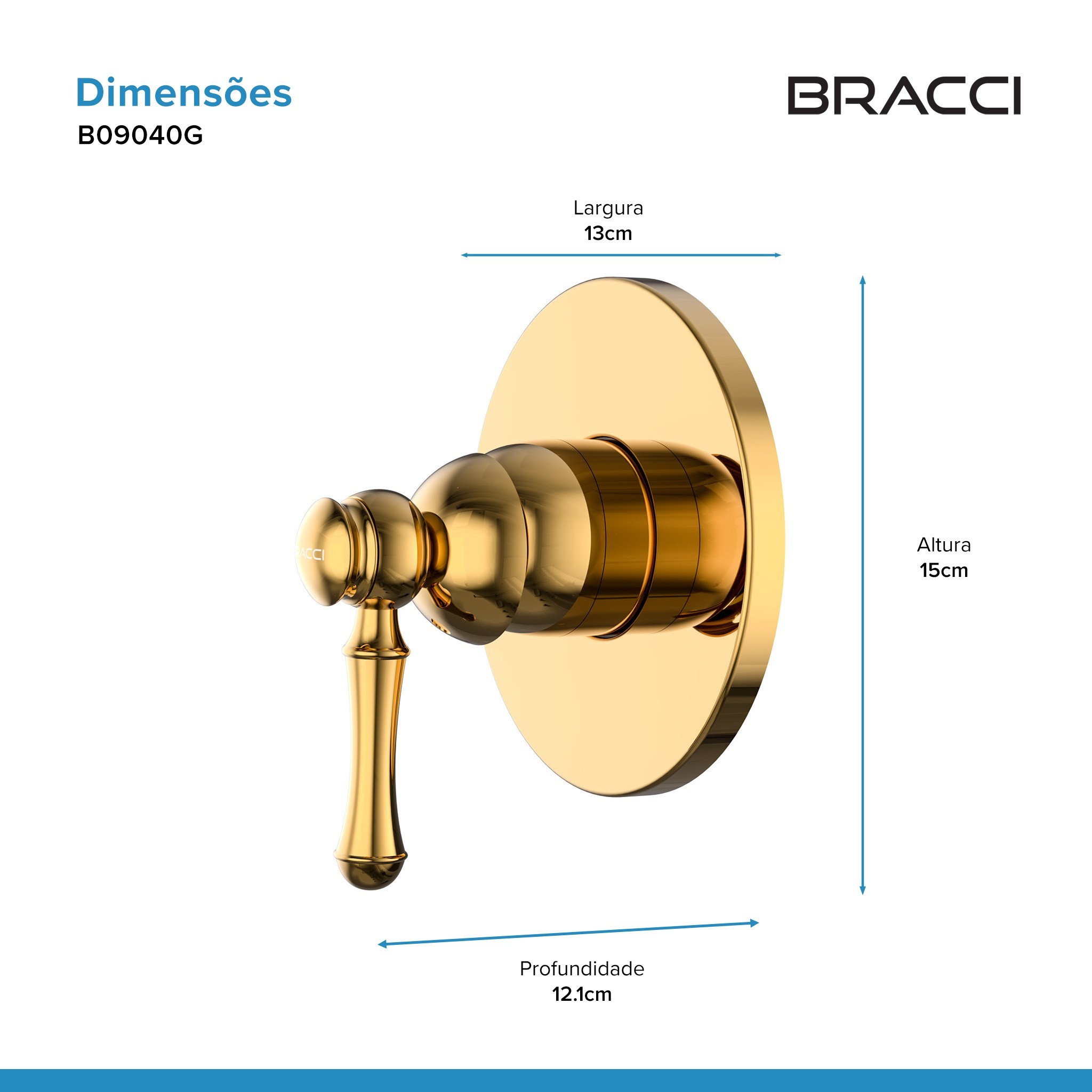 ACABAMENTO MONOCOMANDO DUCHA HIGIÊNICA CLÁSSICO DOURADO