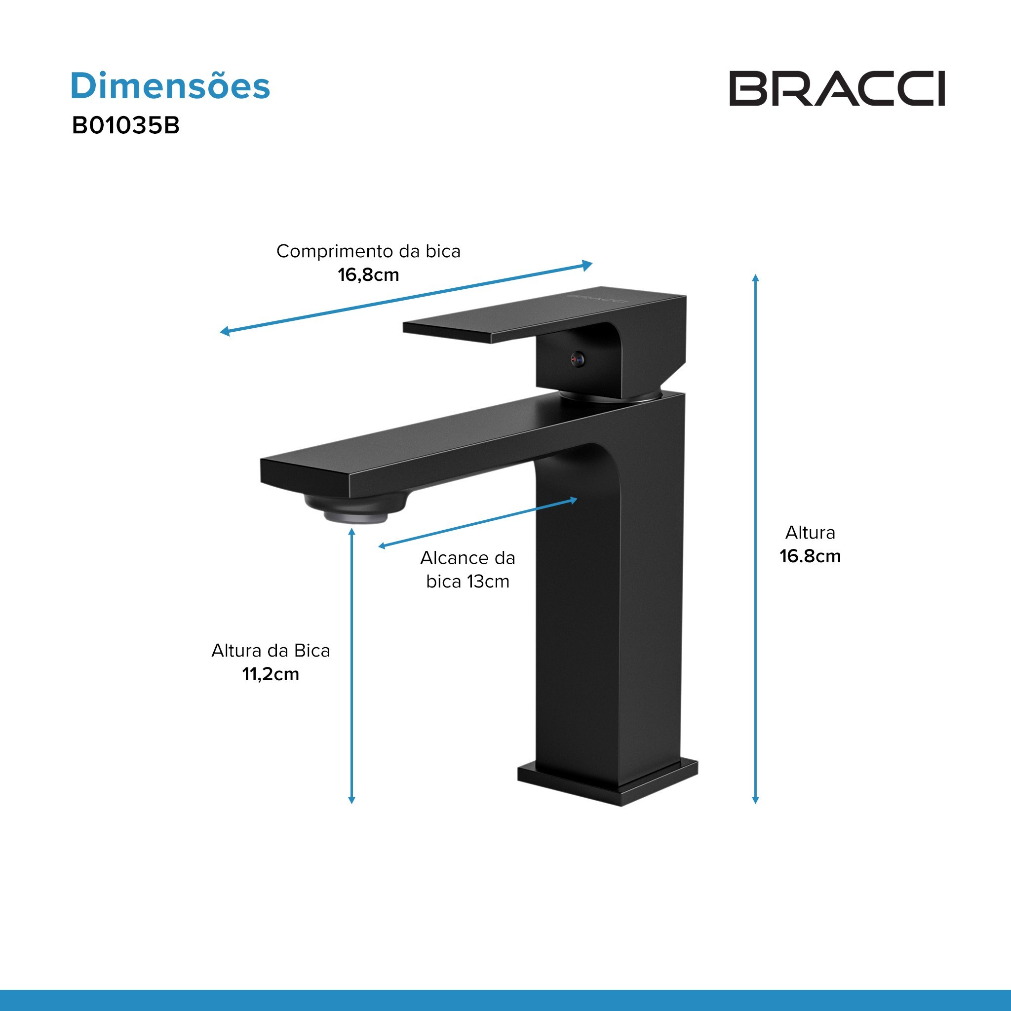 MONOCOMANDO VERCCI SLIM BAIXO PRETO