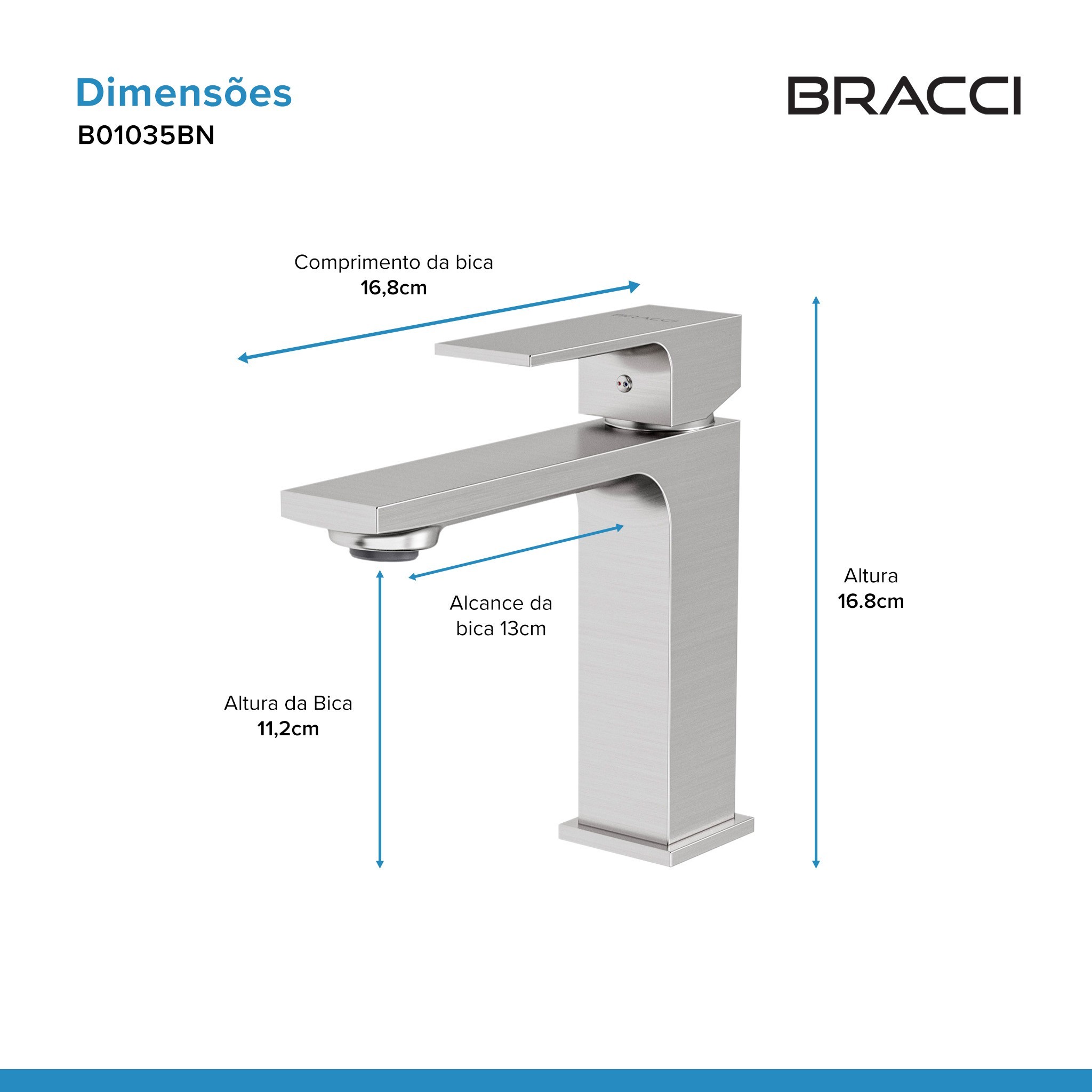 MONOCOMANDO VERCCI SLIM BAIXO AÇO ESCOVADO