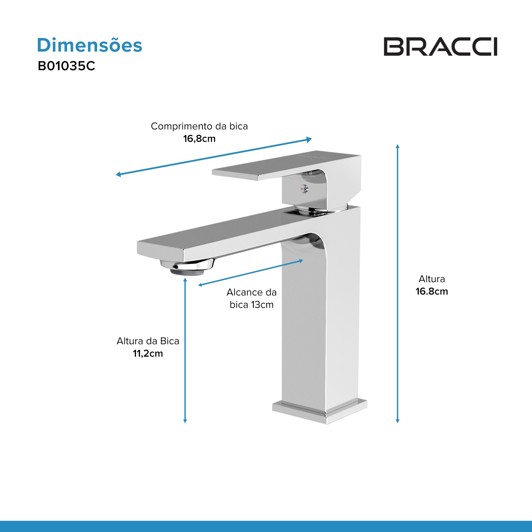 MONOCOMANDO VERCCI SLIM BAIXO CROMADO