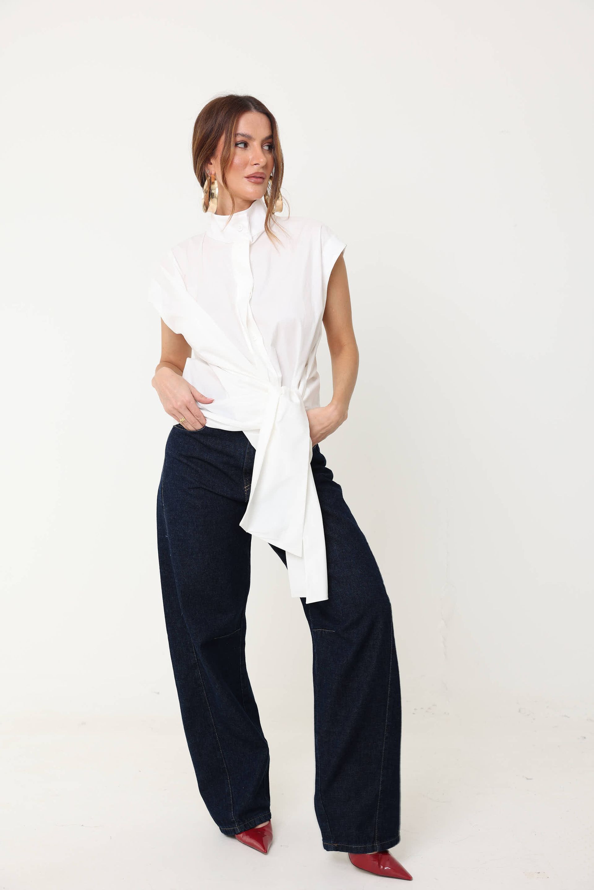 Calça Jeans Barrel