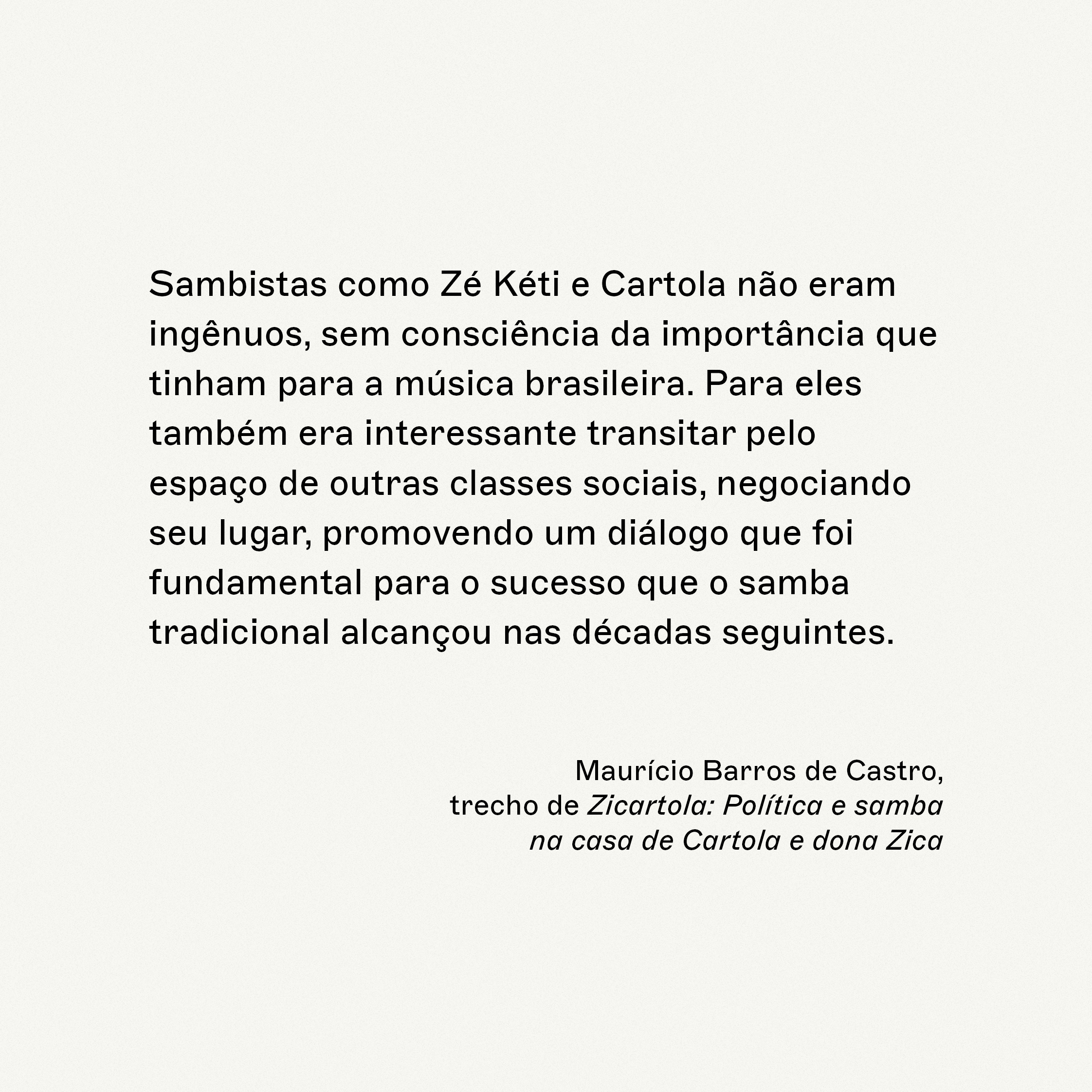 Zicartola: Política e samba na casa  de Cartola e dona Zica | Zicartola: Politics and Samba at the Home of Cartola and Dona Zica