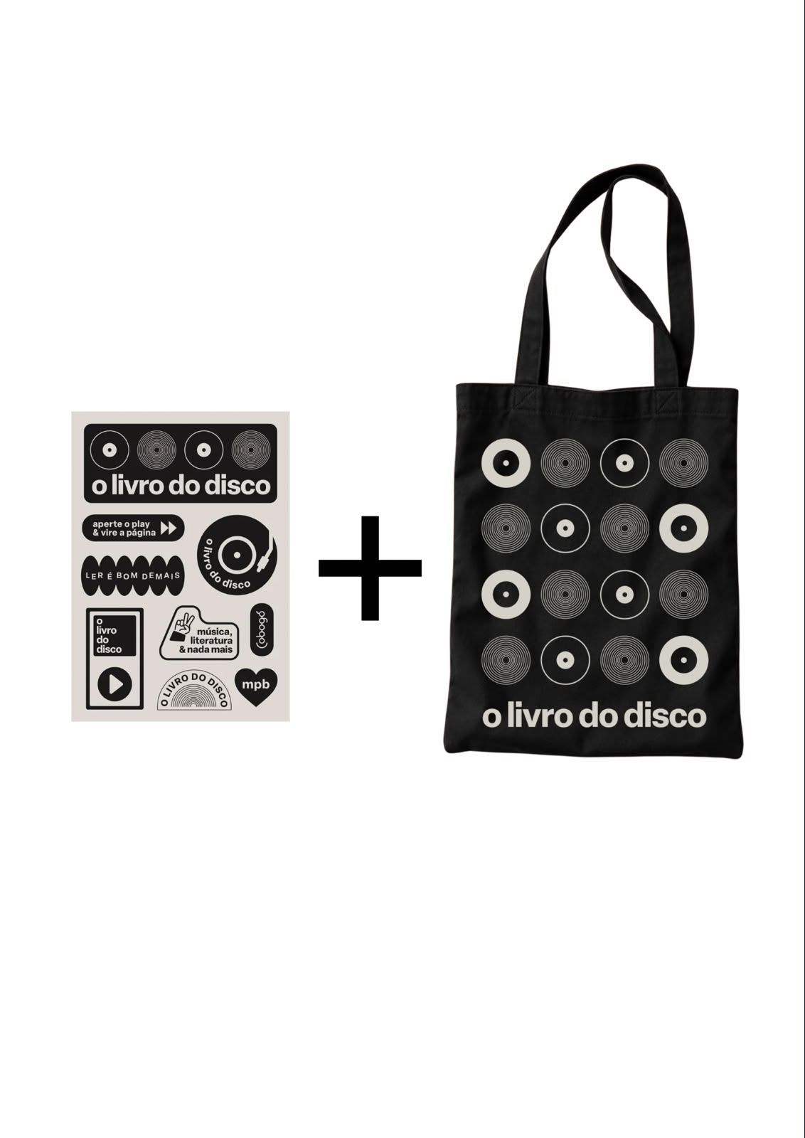 1 BOLSA LIVRO DO DISCO + 1 CARTELA DE ADESIVOS 