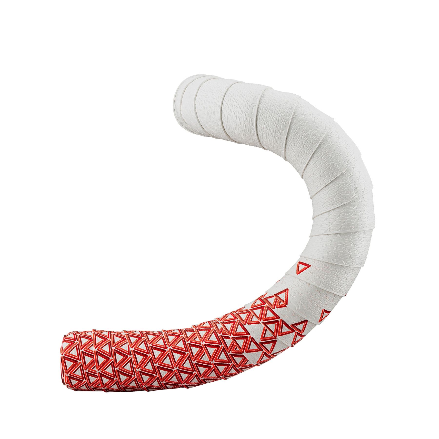 Fita de Guidão Deda Nastro Texturizada - Dupla Camada - gel adesivo - 2,5mm - Branco/Vermelho