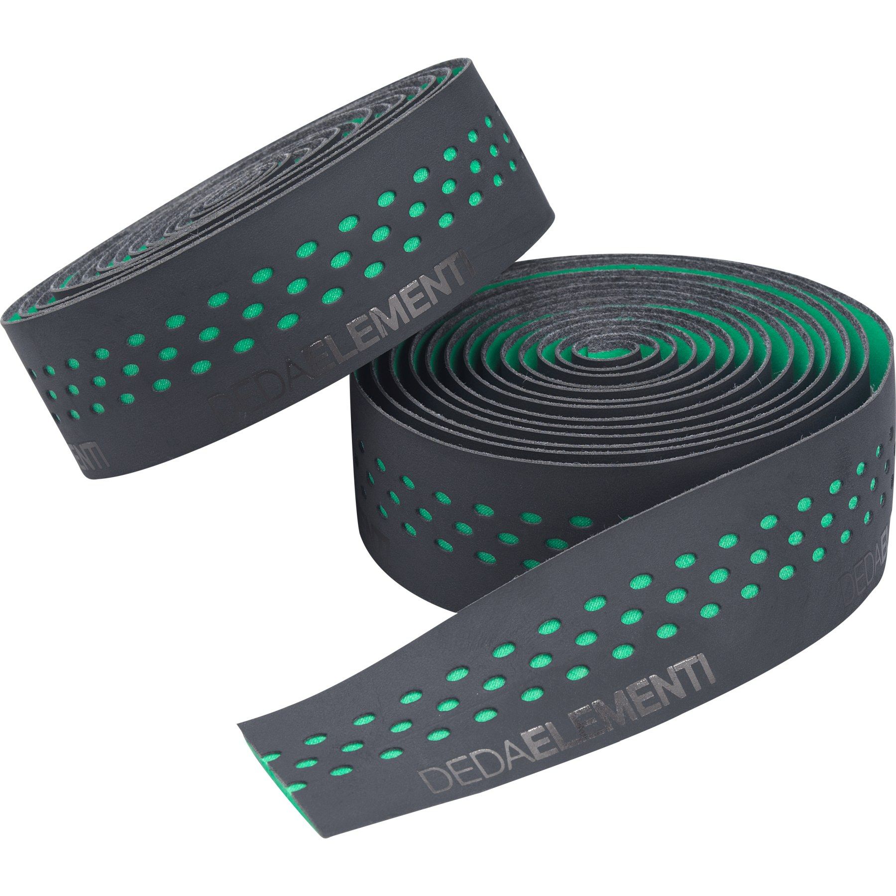 Fita de Guidão Deda Presa Tape - Nastro - Dupla Camada - Perfurada -  Preto/Verde