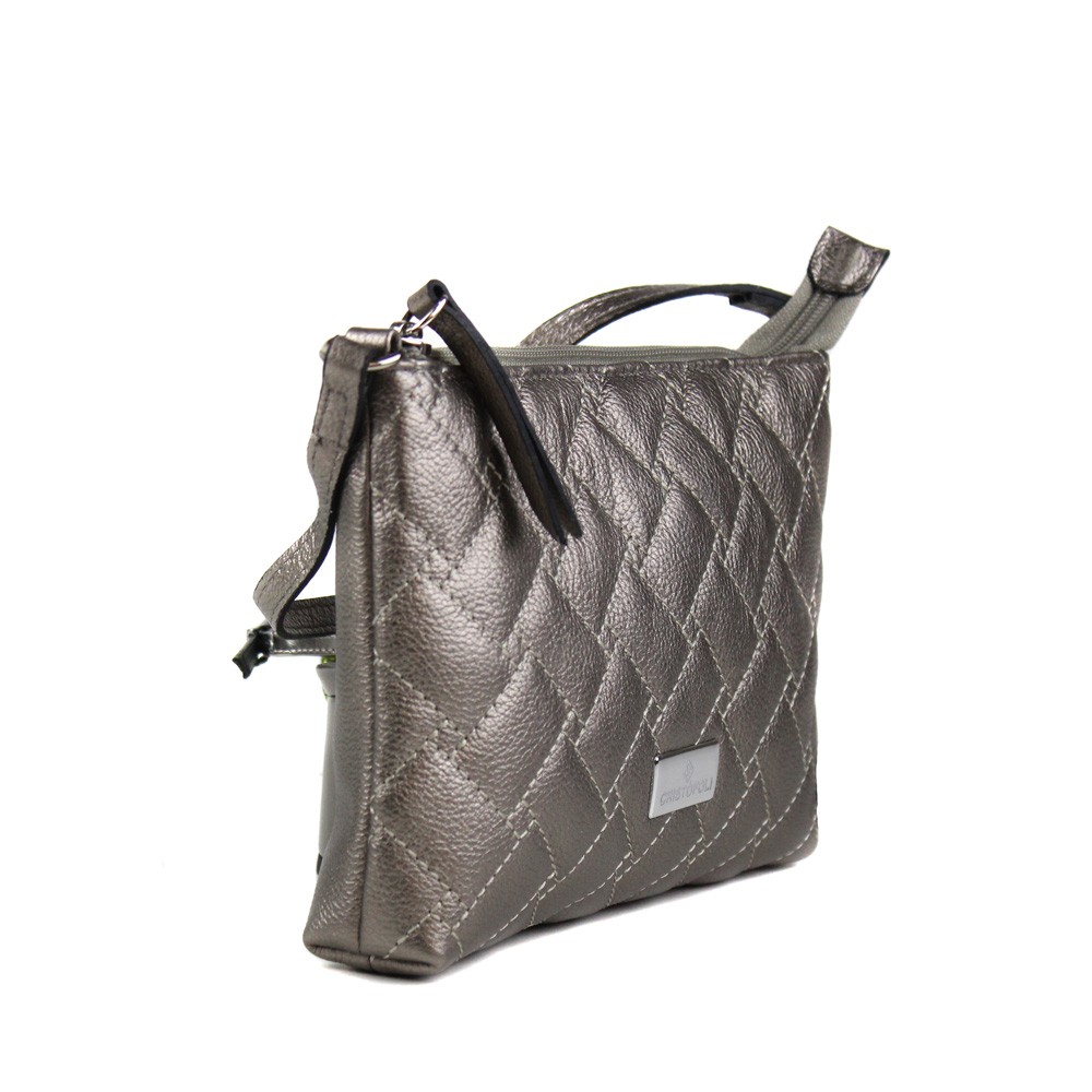 Foto do produto Bolsa Cristofoli Crossbody Prata Velho