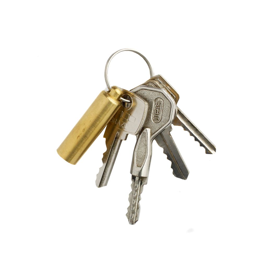 Chaveiro PORTA NOTA de Emergência - Latão