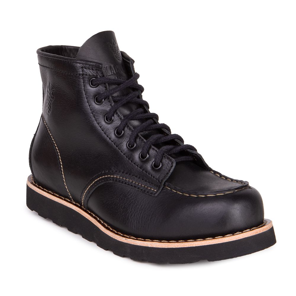 Bota Moc Toe Wild Cat Black Boots - Preta — Cutterman
