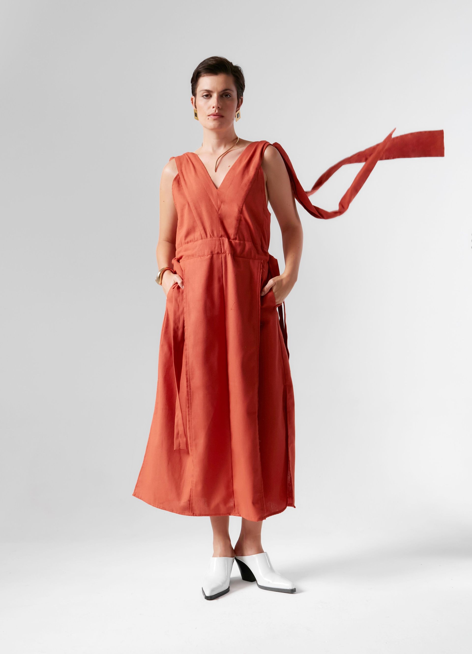 Foto do produto VESTIDO SIZA TELHA