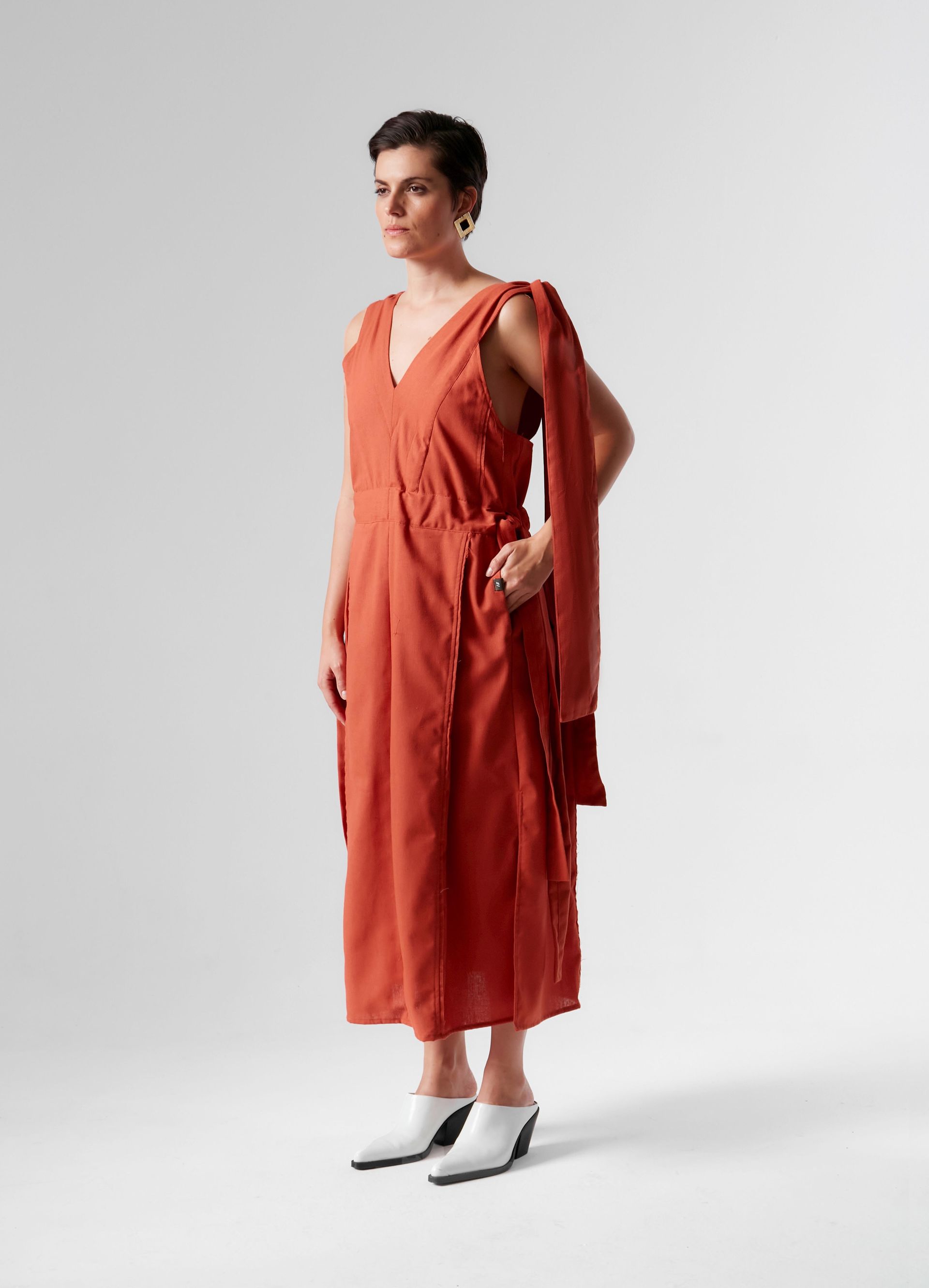 Foto do produto VESTIDO SIZA TELHA