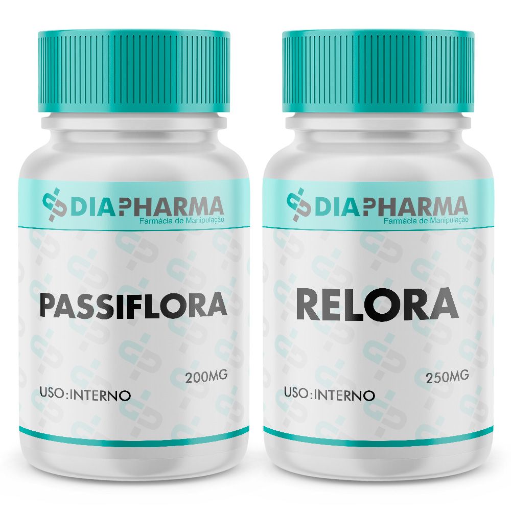 Kit Calmante - Passiflora (Maracujá) + Relora 60 Cápsulas