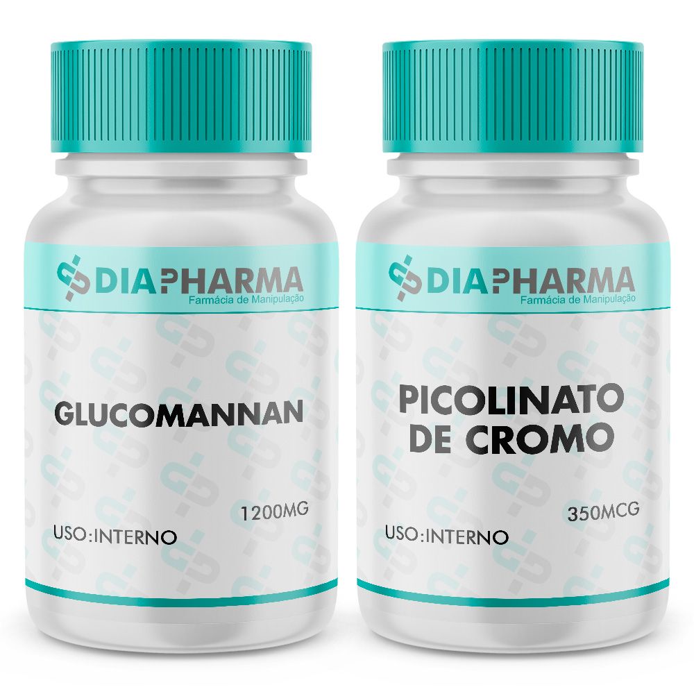Kit Menos Apetite - Picolinato de Cromo + Glucomannan