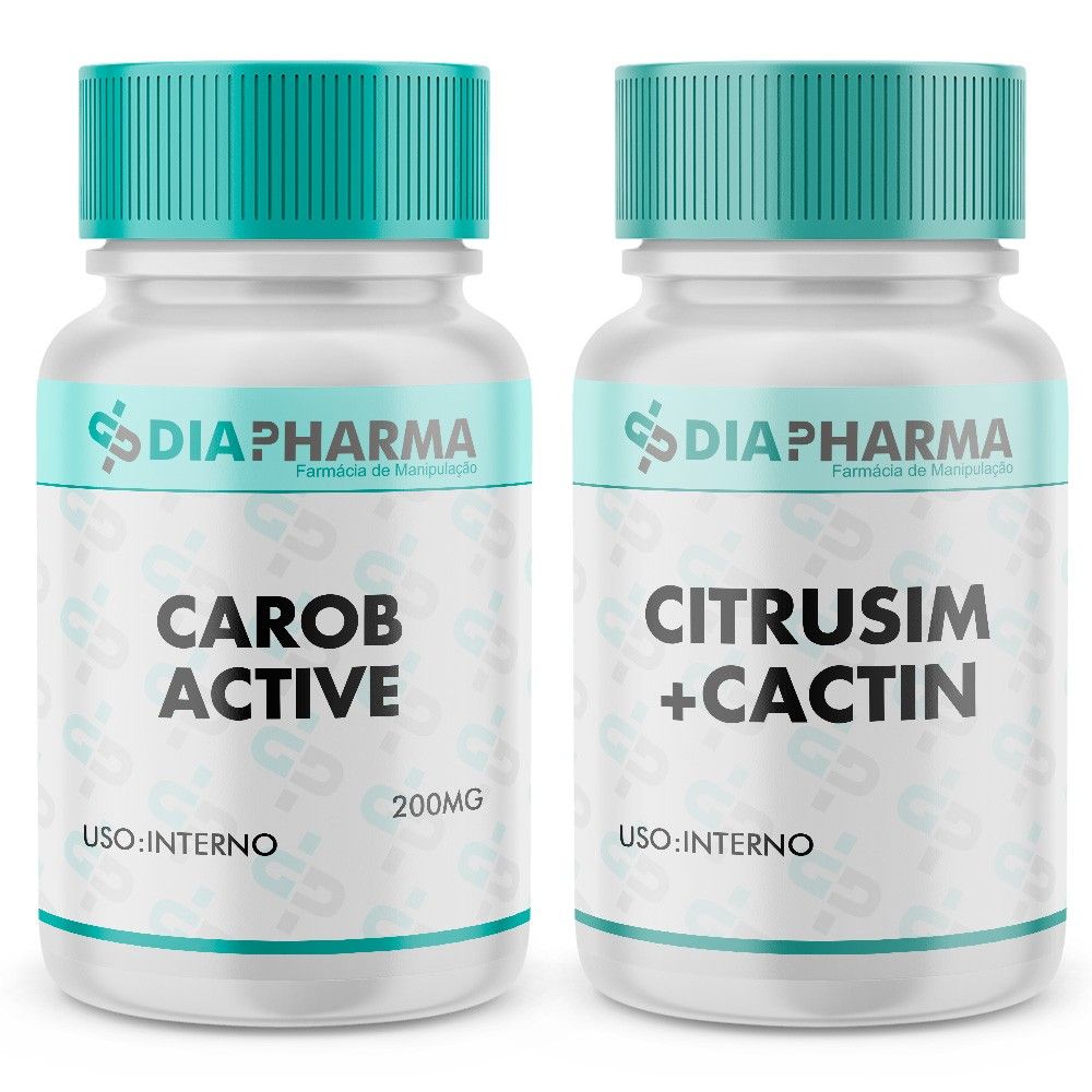 Carob Active 200mg + Citrusim 300mg + Cactin 500mg - 60 Doses