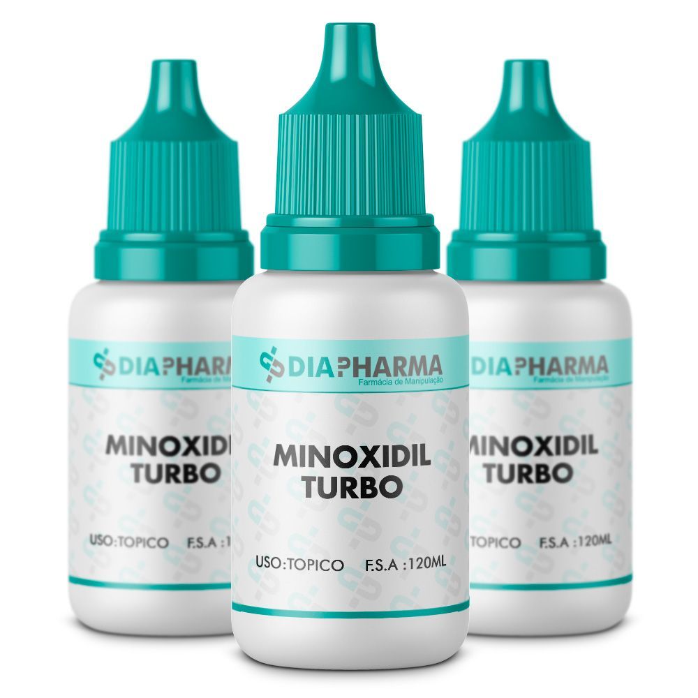 Kit 3 Minoxidil Turbo 120ml