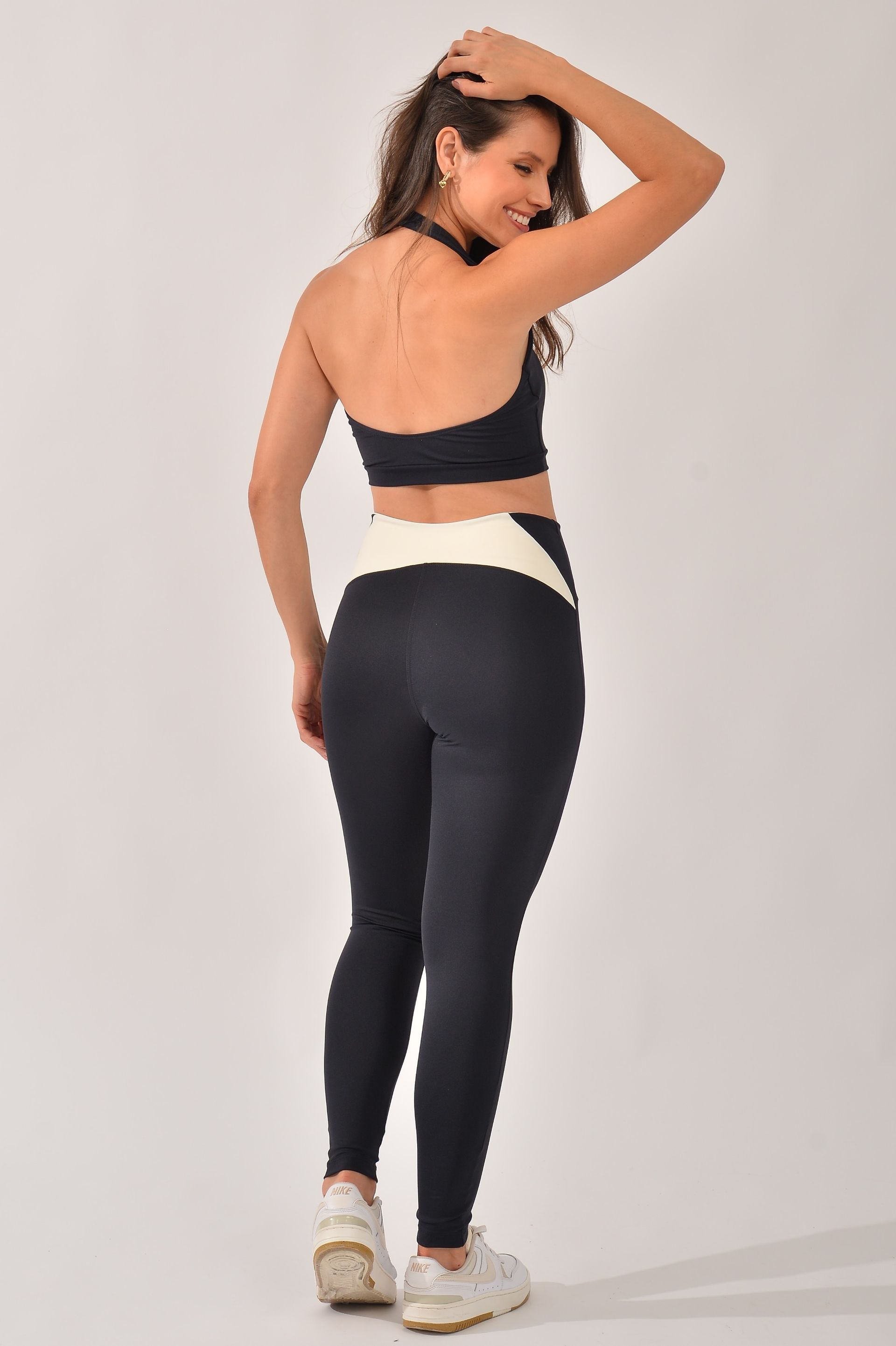 Conjunto Legging Fitness Cintura Alta Preto Essence