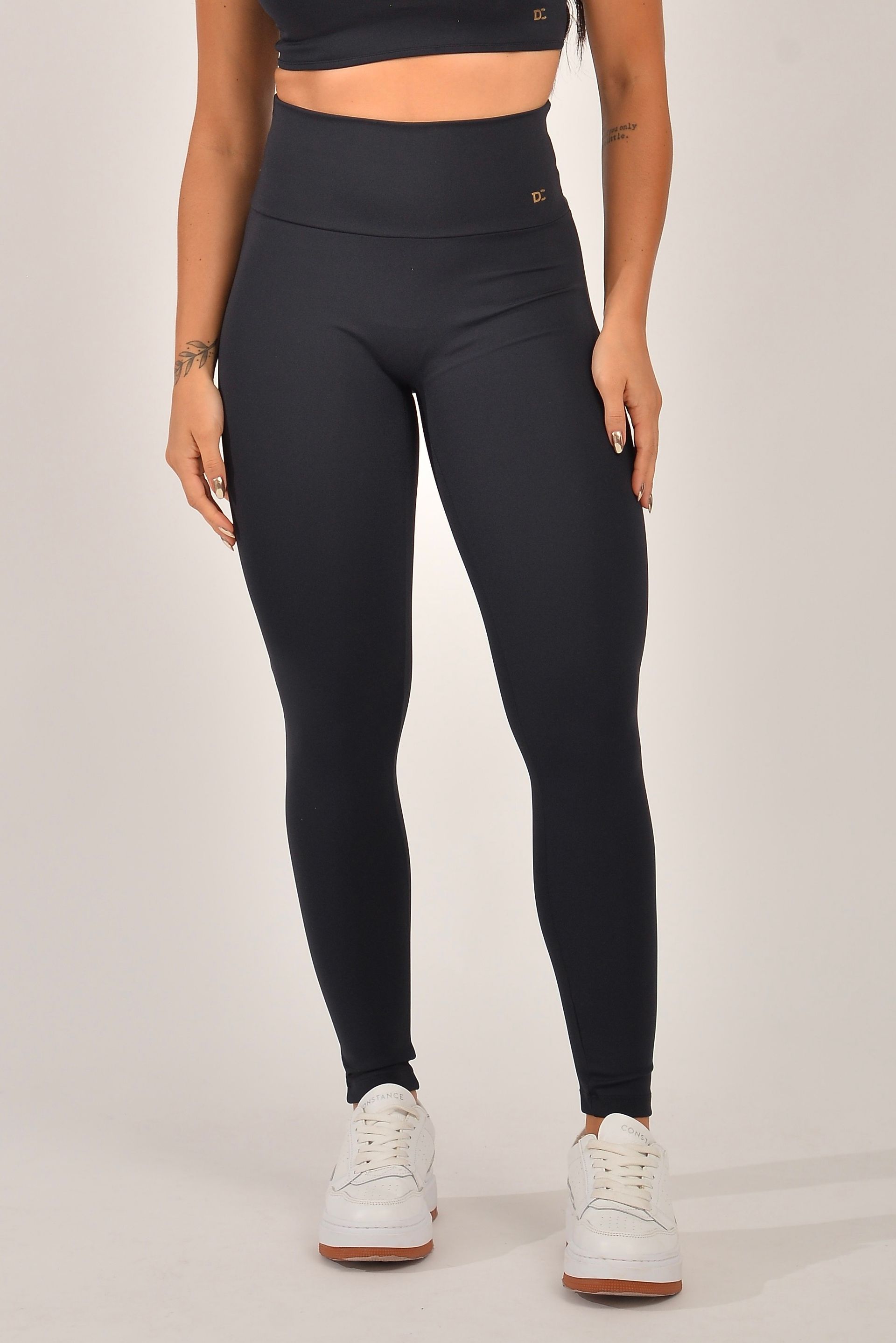 Legging Fitness Cintura Alta Preta Flex